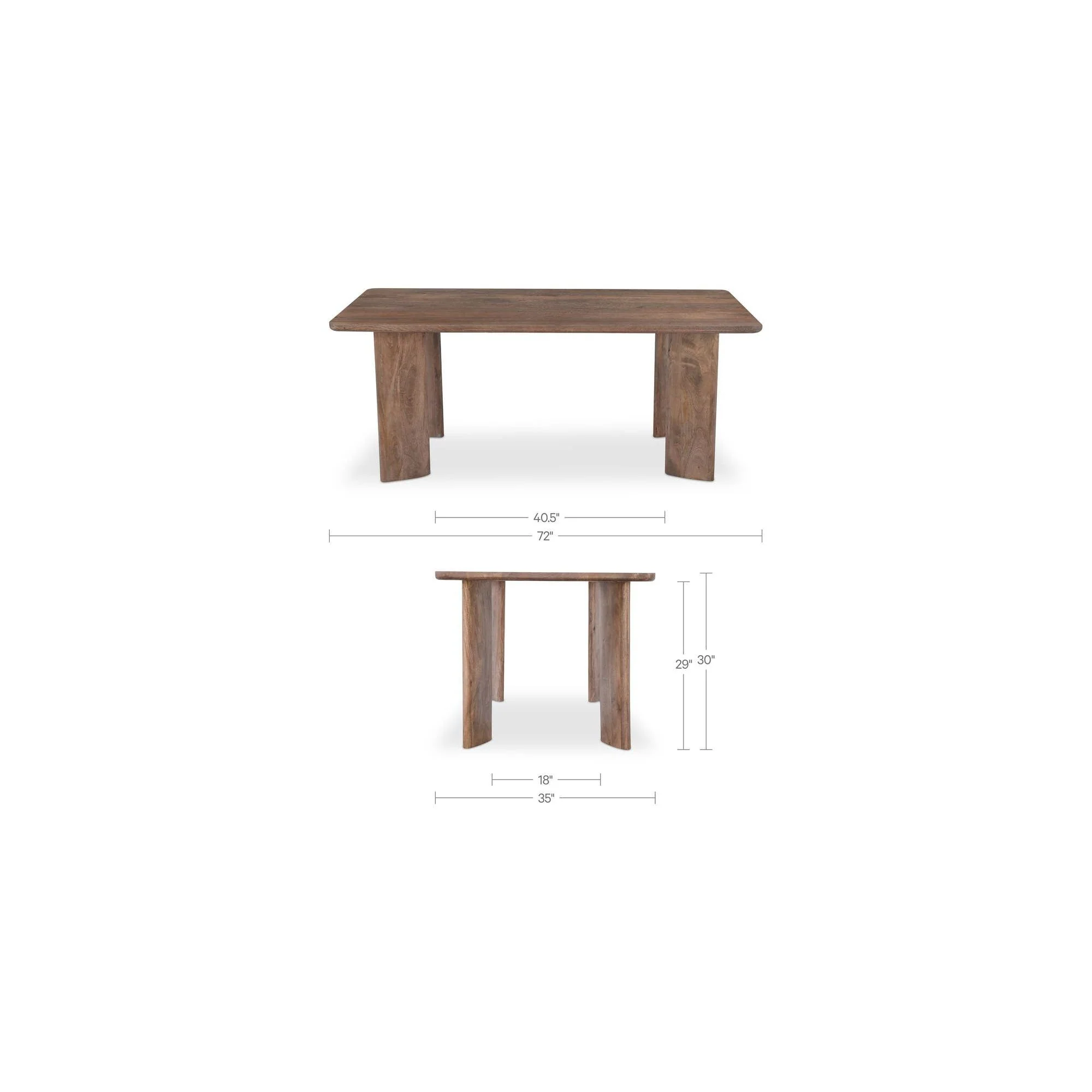 Moe's Home Lia Dining Table Dark Brown - Image 10