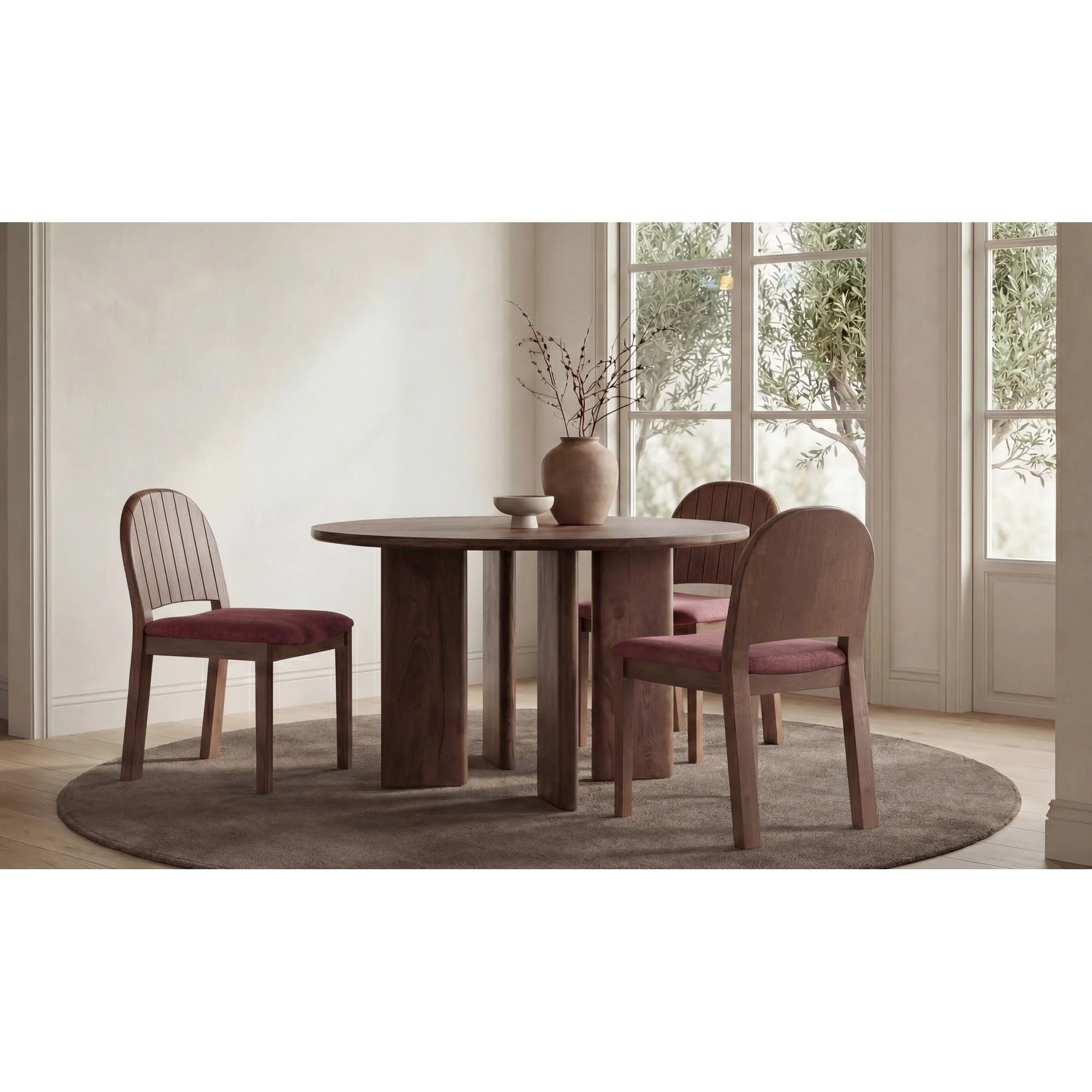 Moe's Home Lia Round Dining Table Dark Brown - Image 2