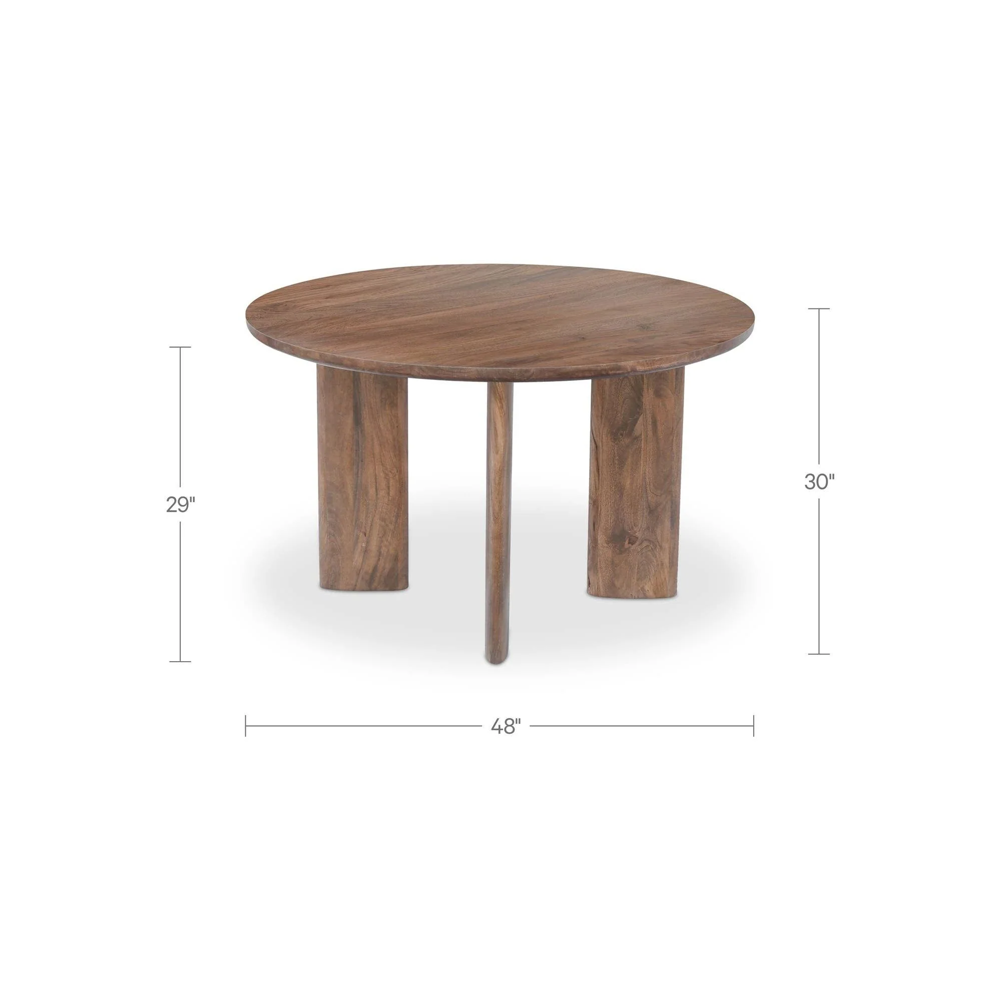 Moe's Home Lia Round Dining Table Dark Brown - Image 9