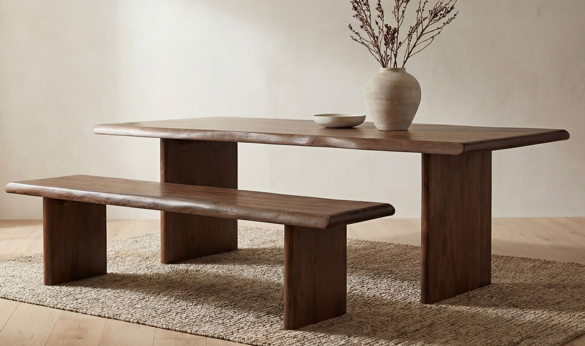 Moe's Home Lila Dining Bench Small Brown - Image 2