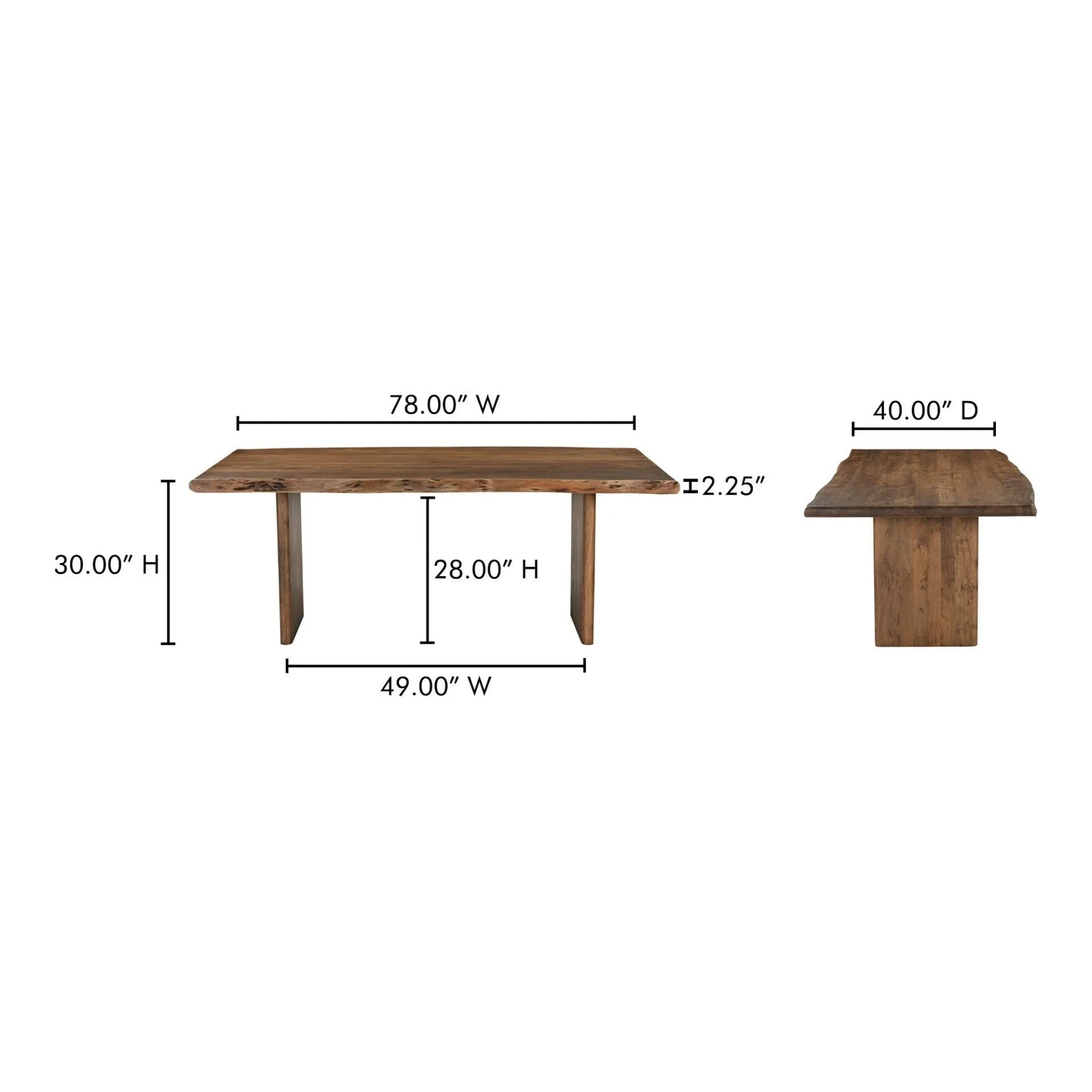 Moe's Home Lila Small Dining Table Brown - Image 12