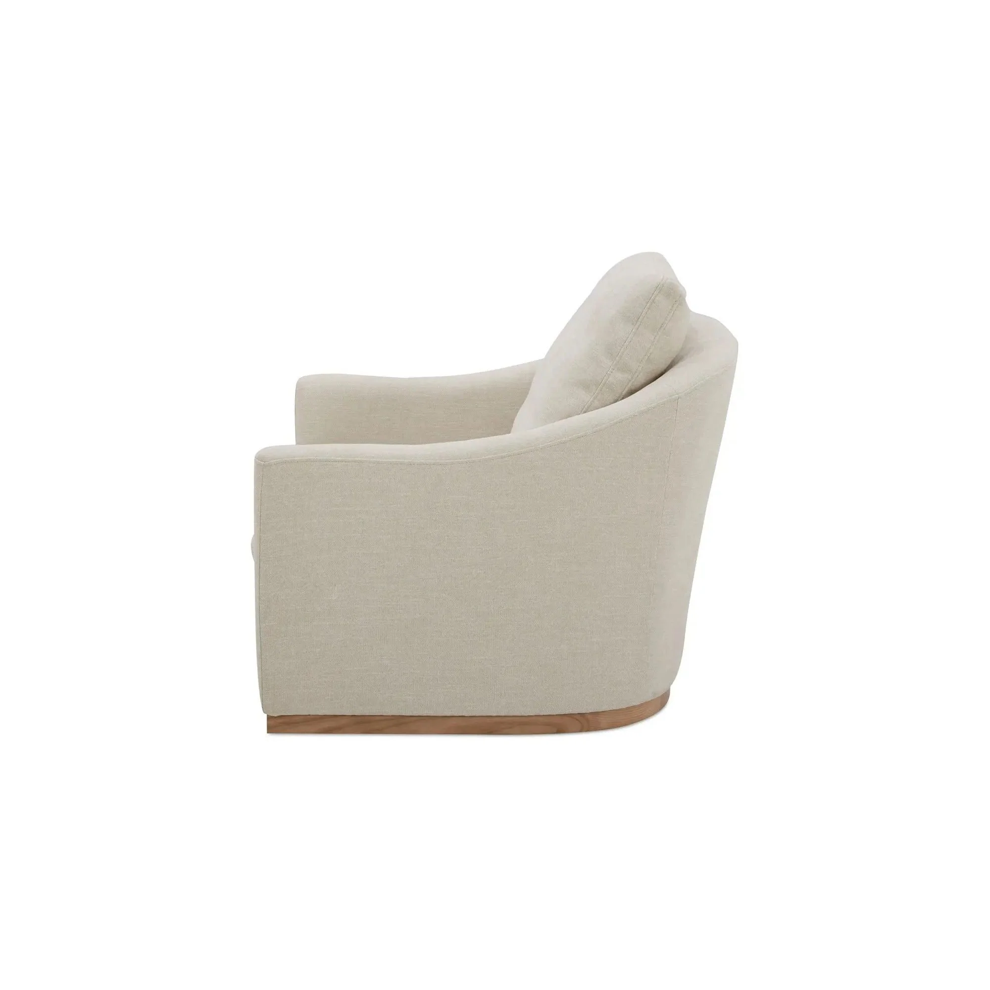 Moe's Home Collection Linden Soft Beige Swivel Chair - Image 5