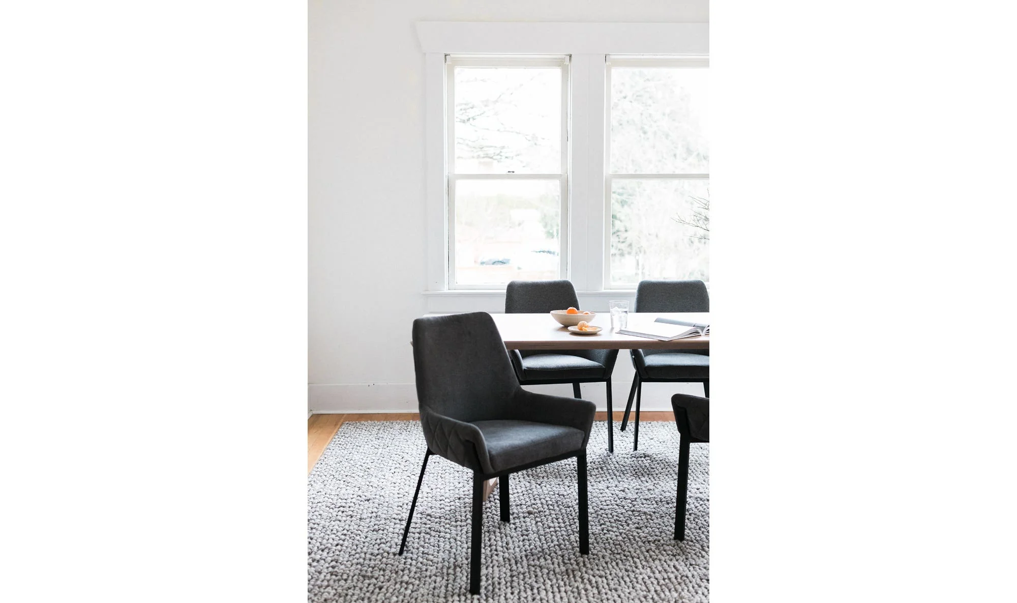 Moe's Home Lloyd Dining Chair Dark Grey - Set Of Two - Image 3