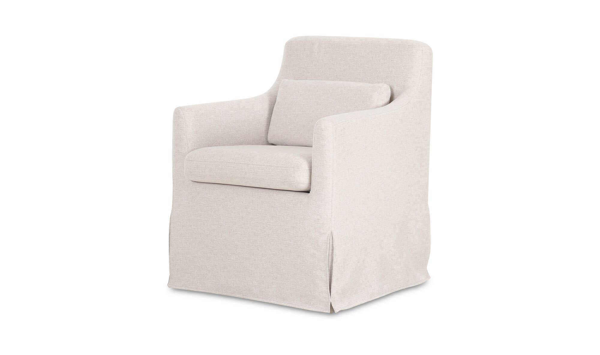 Moe's Home Lydia Slipcover Dining Chair Beige - Image 4