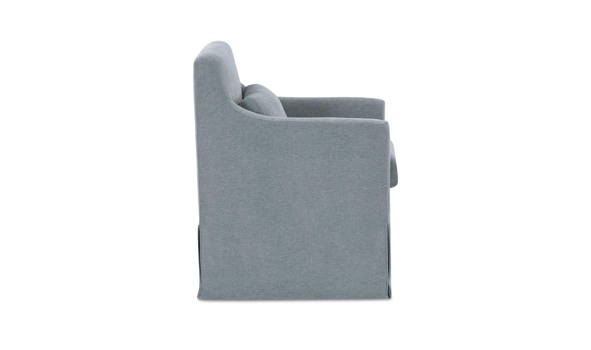 Moe's Home Lydia Slipcover Dining Chair Blue - Image 4