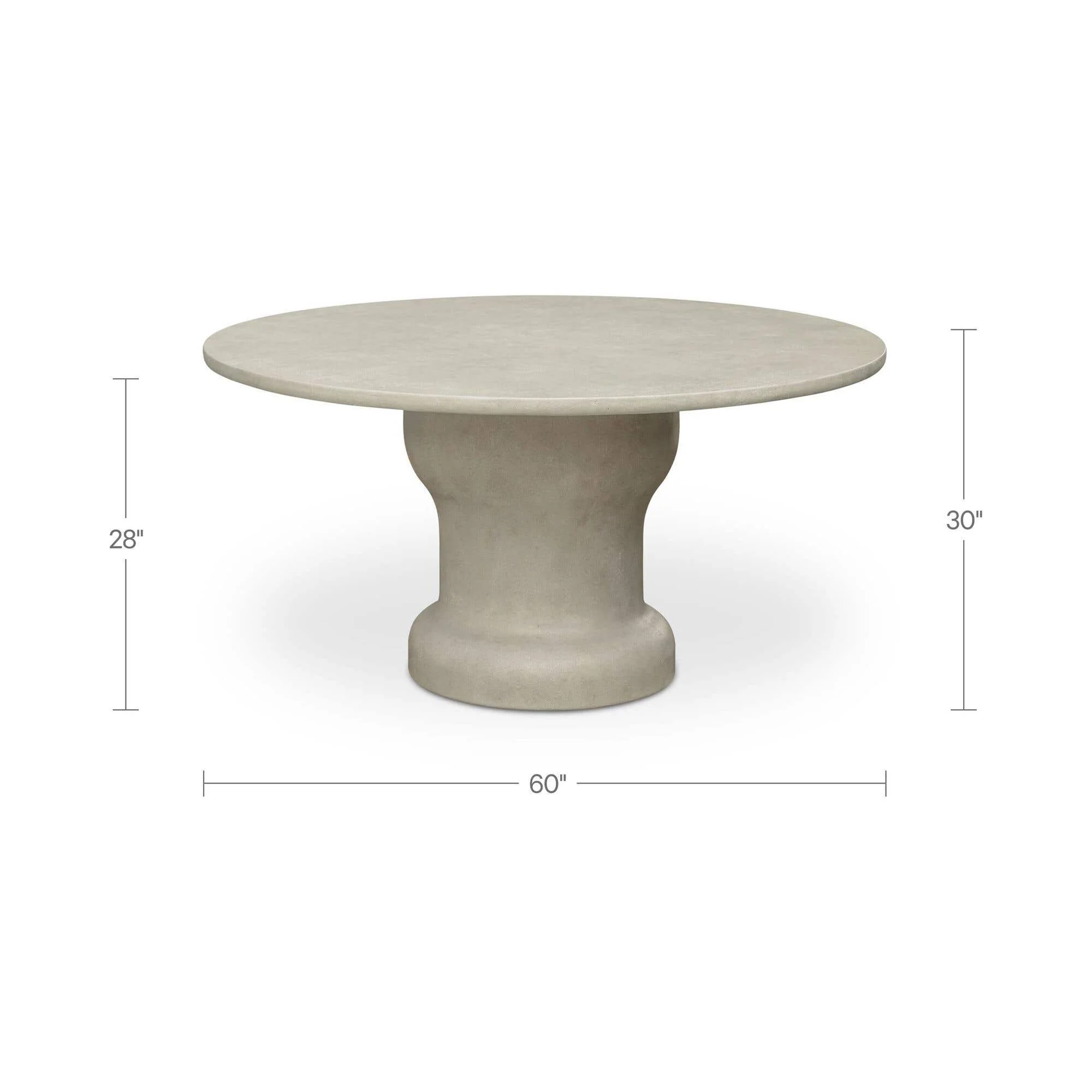 Moe's Home Magnolia Outdoor Dining Table Cream - Image 6
