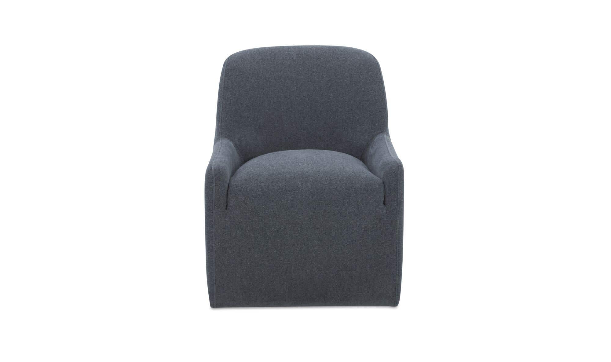 Moe's Home Maisie Rolling Dining Chair Slate Blue