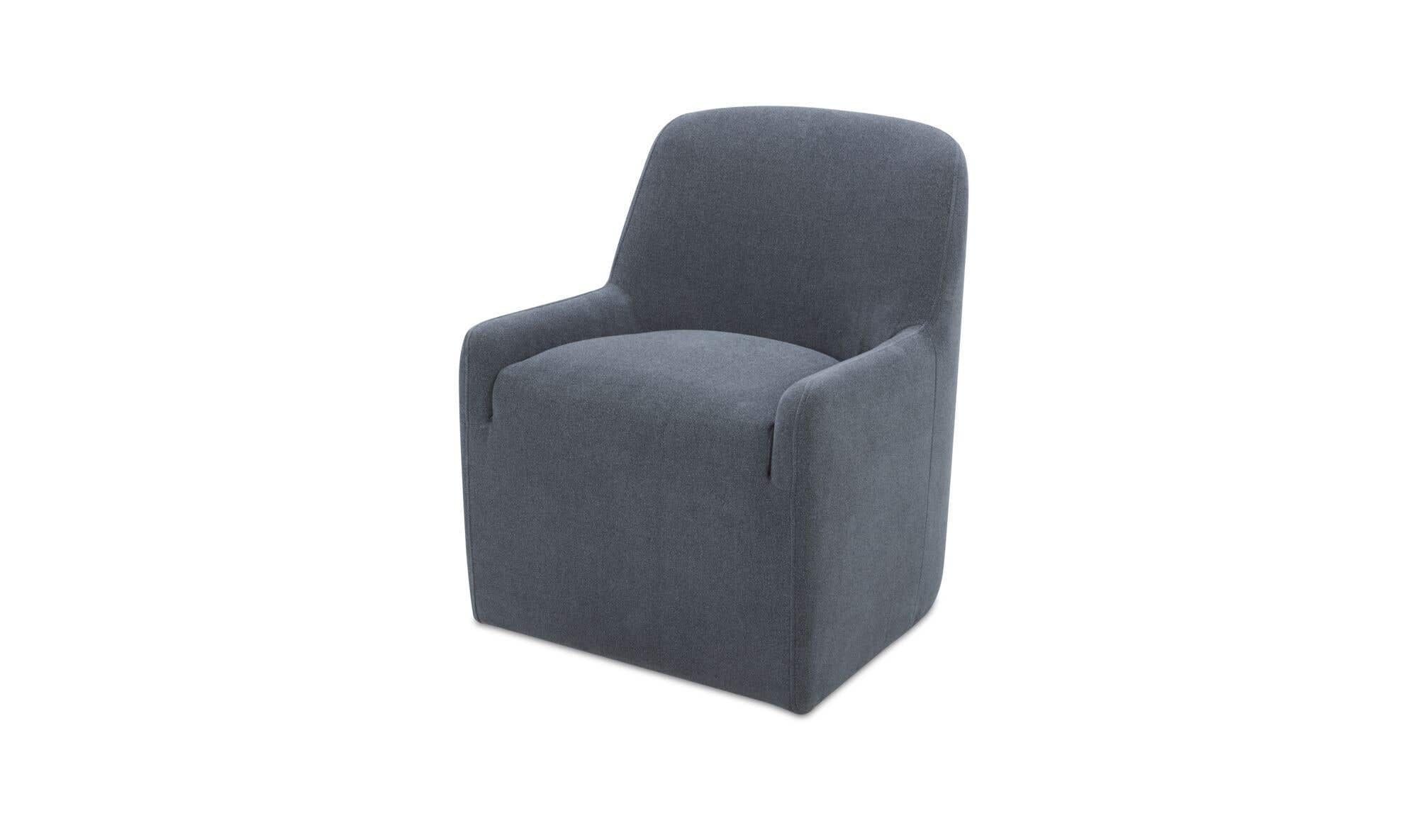 Moe's Home Maisie Rolling Dining Chair Slate Blue - Image 6