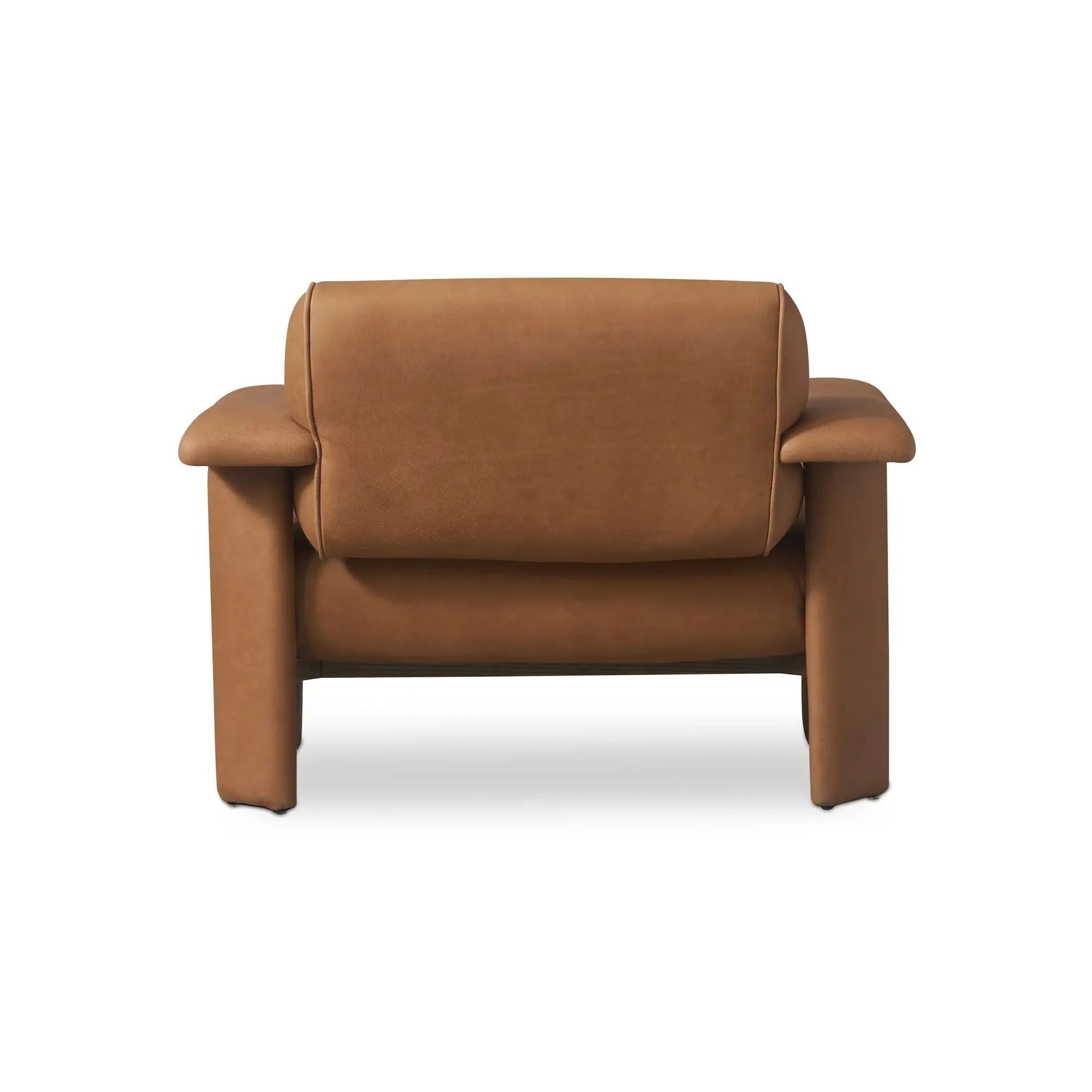 Moe's Home Collection Marcello Tan Leather Lounge Chair - Image 4