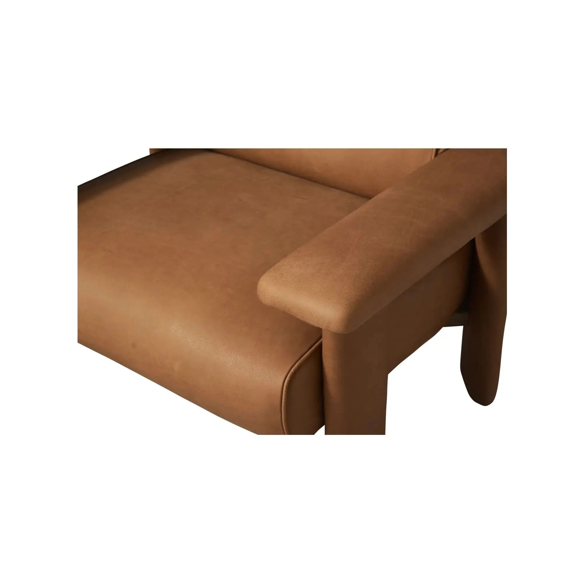 Moe's Home Collection Marcello Tan Leather Lounge Chair - Image 5