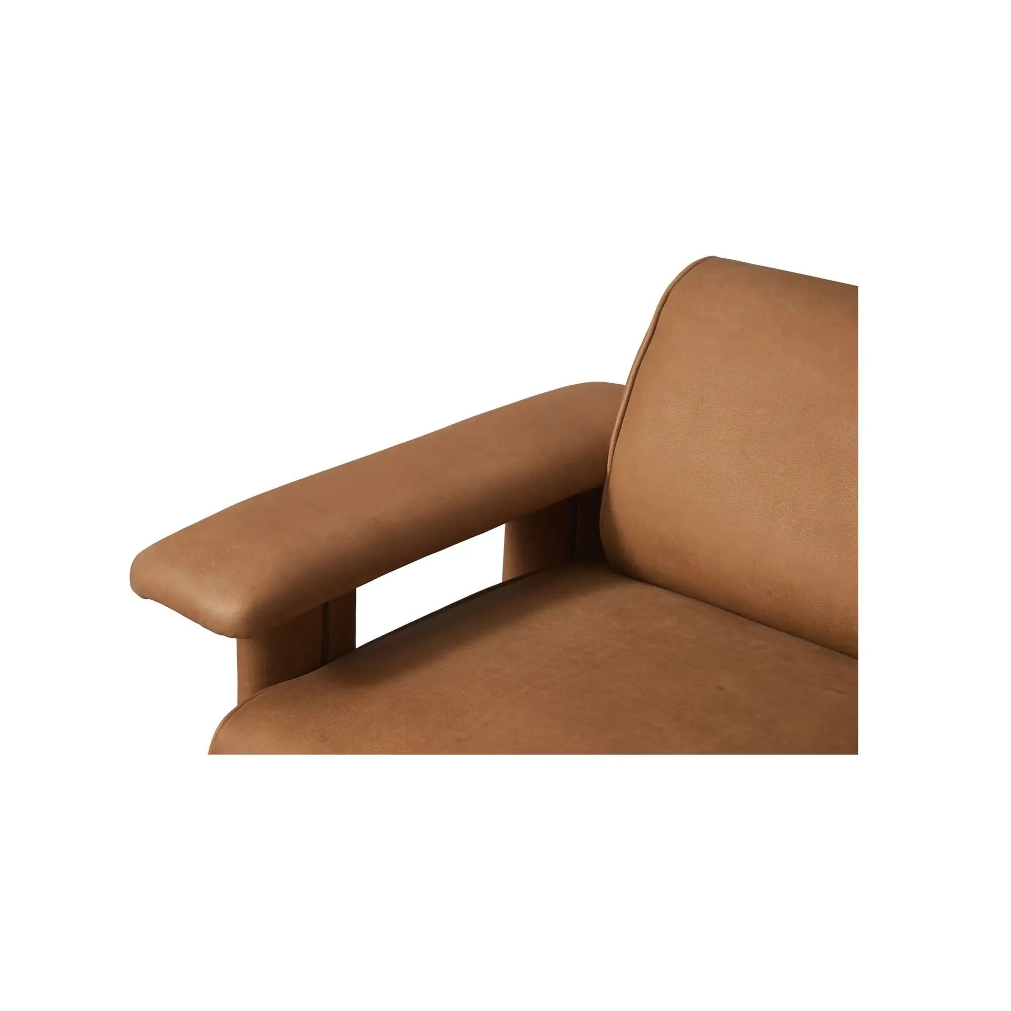 Moe's Home Collection Marcello Tan Leather Lounge Chair - Image 6