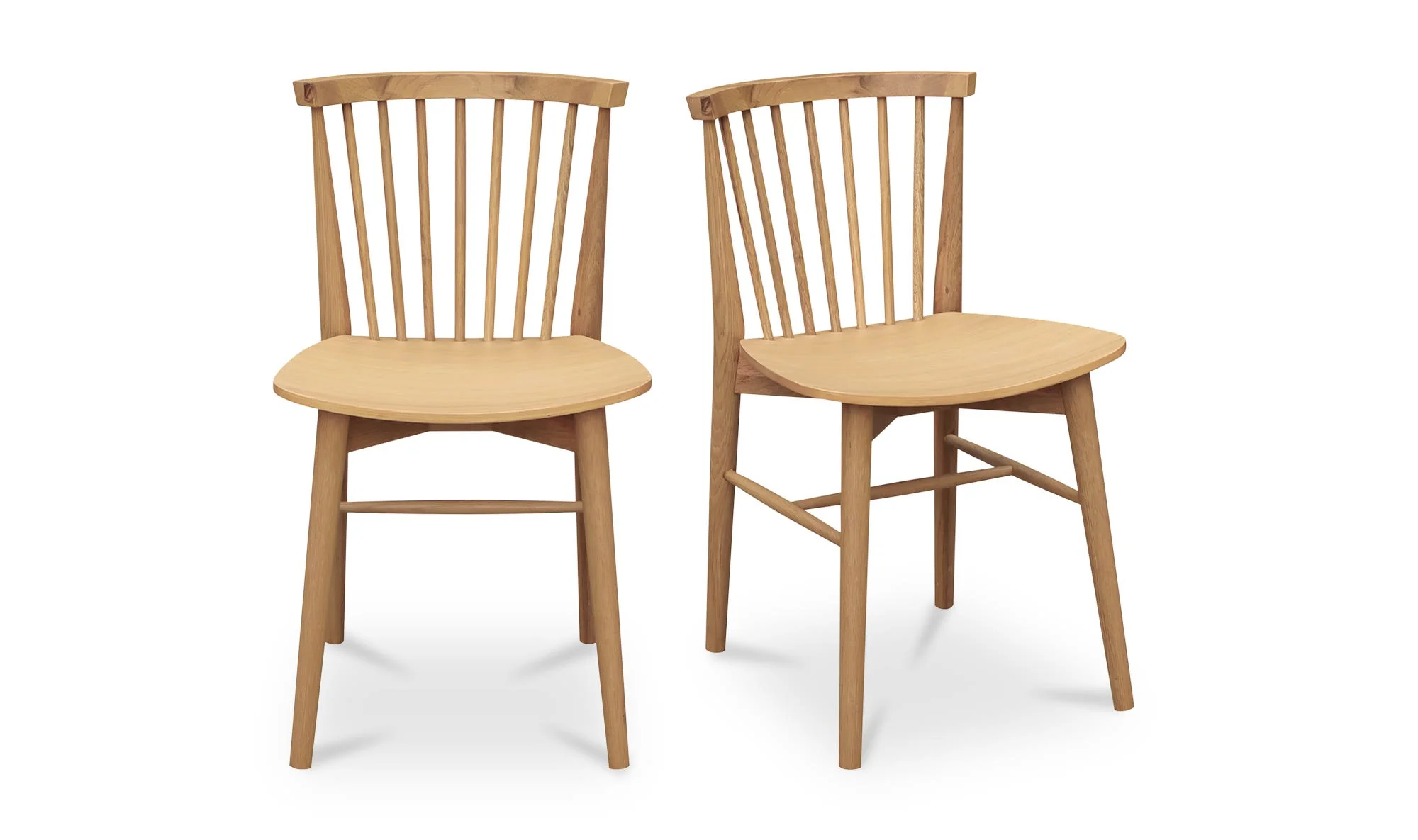 Moe's Home Marley Dining Chair Oak-Set of Two