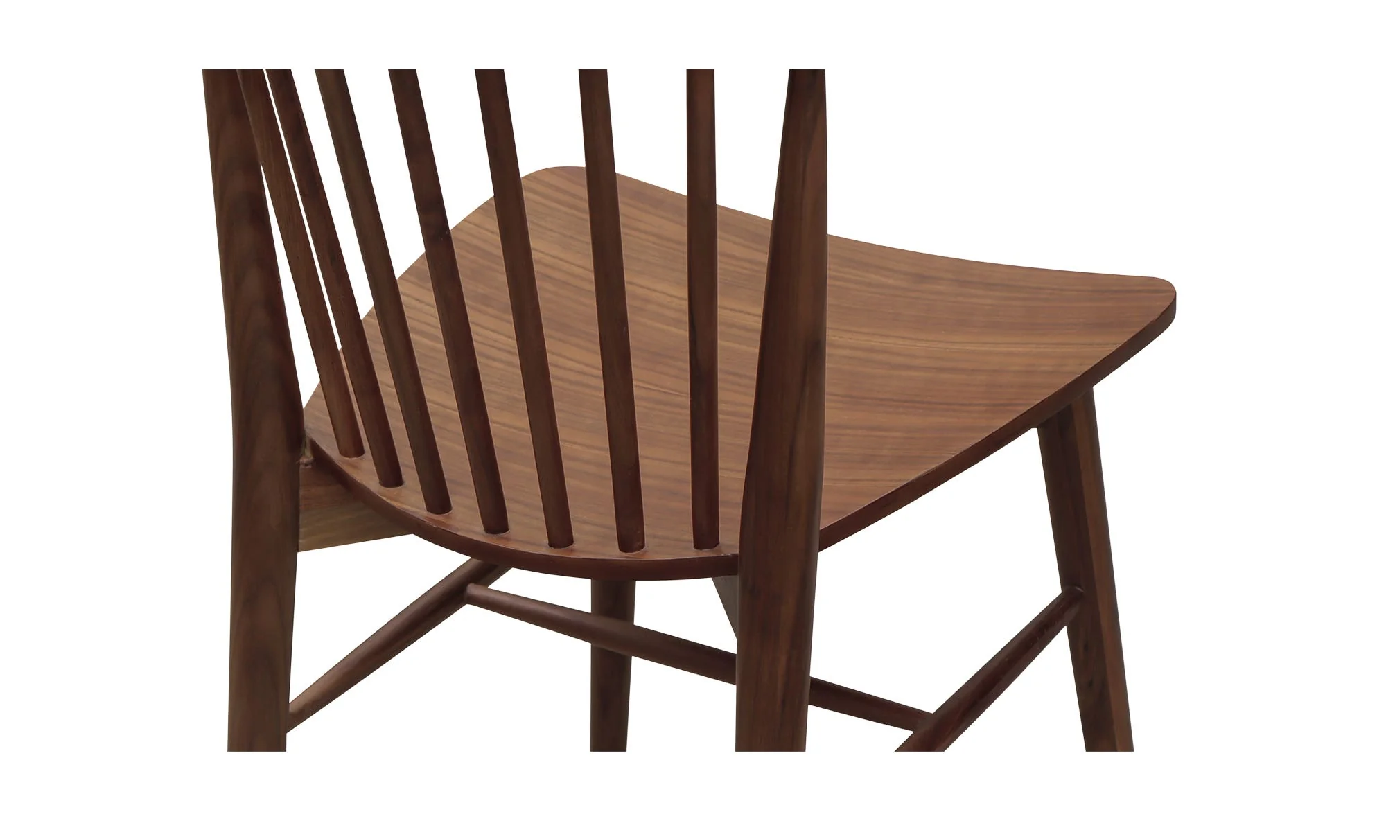 Moe's Home Marley Dining Chair Walnut-Set of Two - Image 10