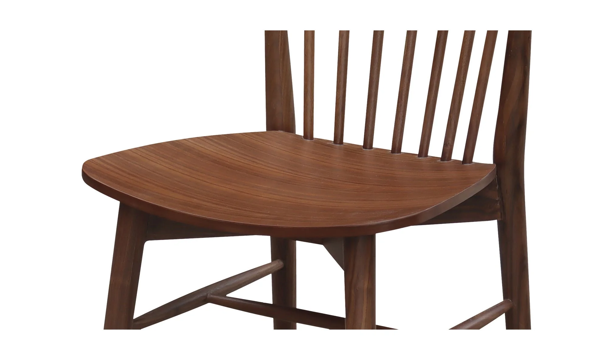 Moe's Home Marley Dining Chair Walnut-Set of Two - Image 12