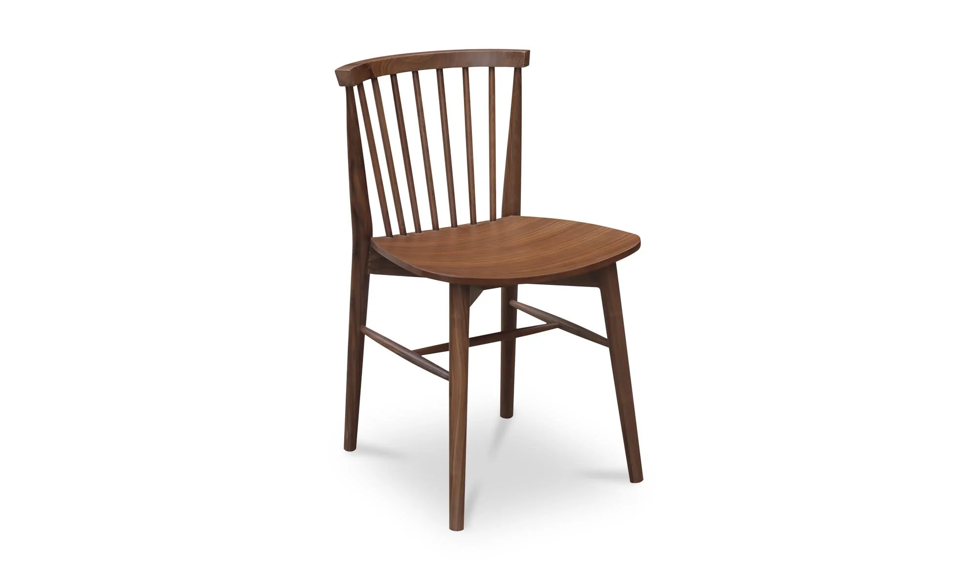 Moe's Home Marley Dining Chair Walnut-Set of Two - Image 7