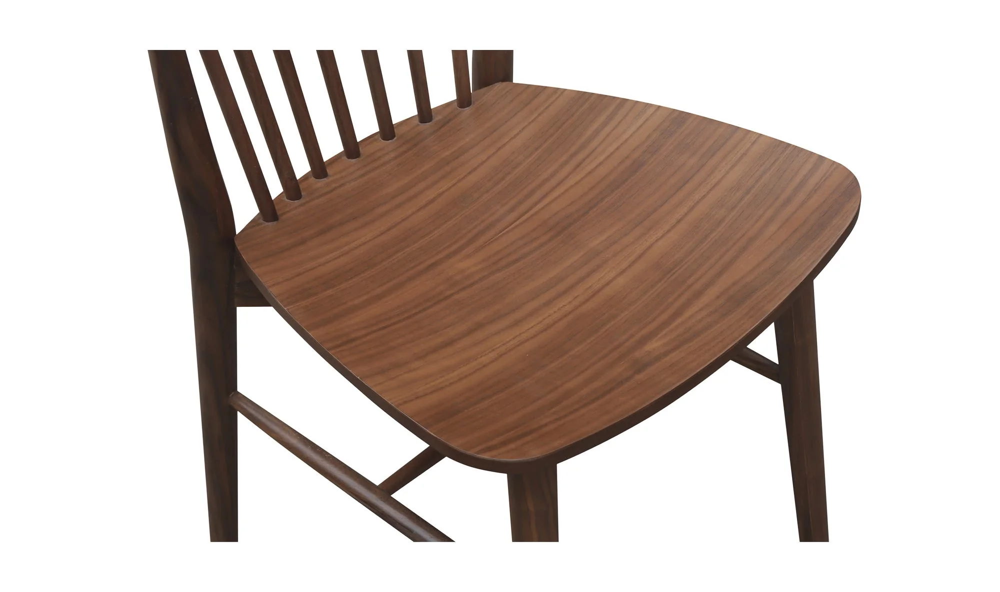 Moe's Home Marley Dining Chair Walnut-Set of Two - Image 9