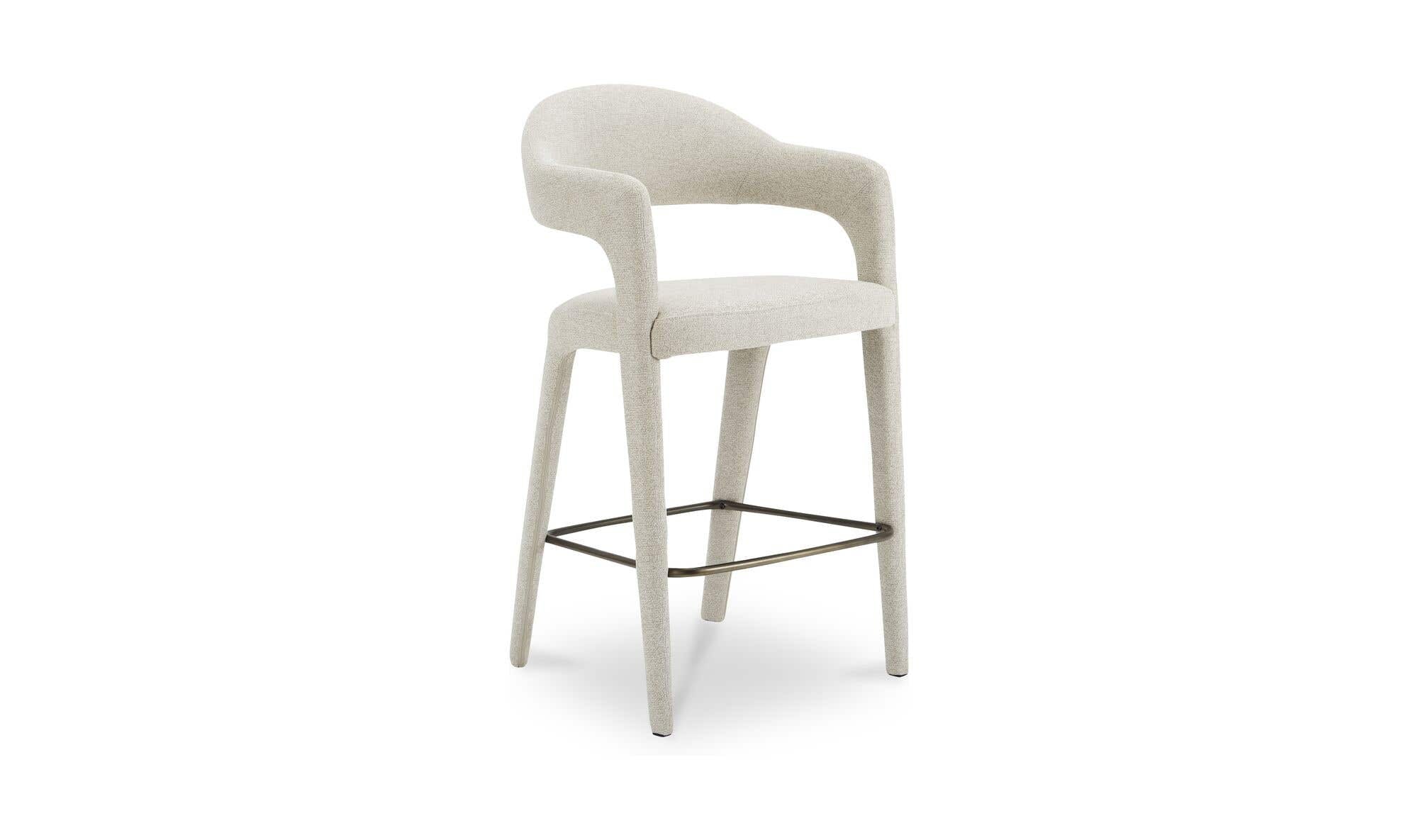 Moe's Home Martens Bar Stool Beige - Image 3