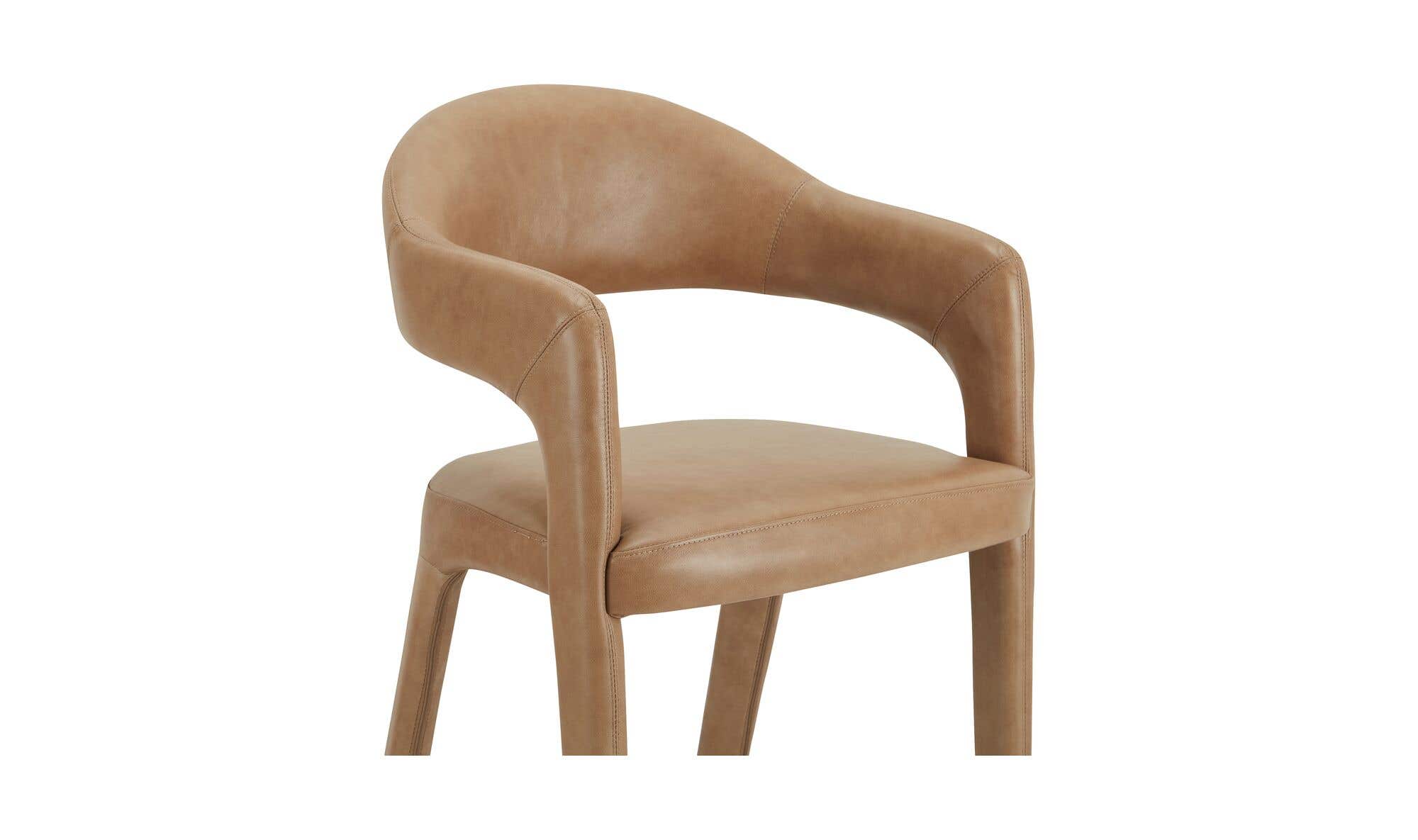 Moe's Home Martens Bar Stool Brown Leather - Image 5