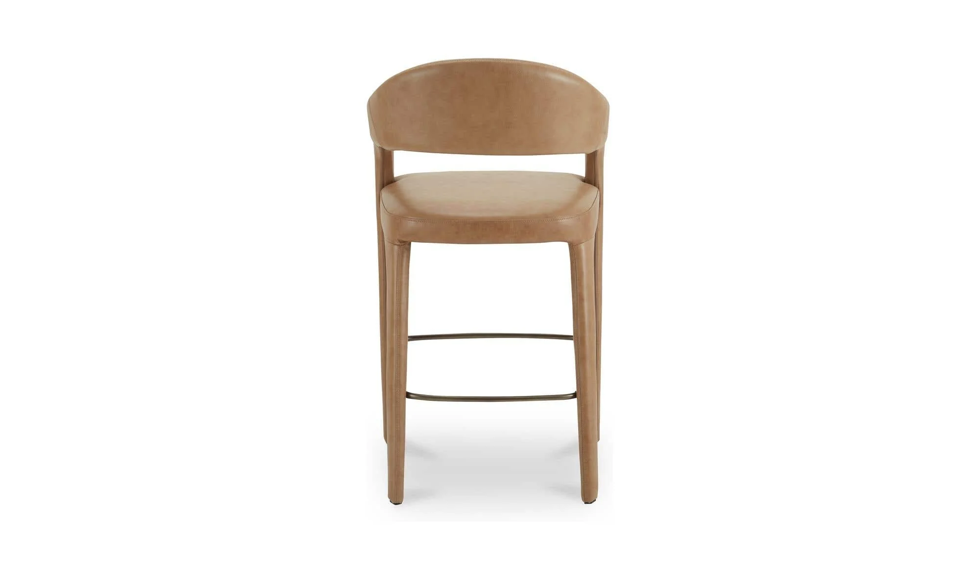 Moe's Home Martens Bar Stool Brown Leather - Image 6