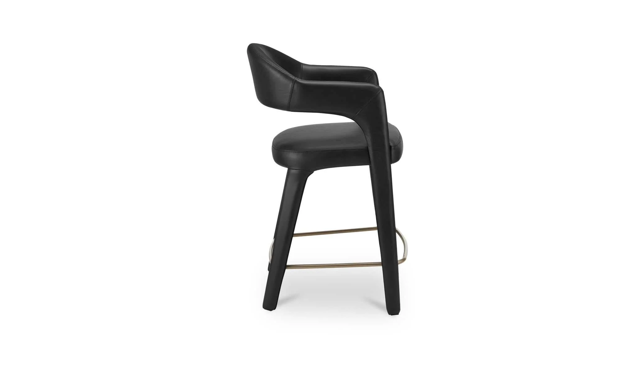 Moe's Home Martens Counter Stool Black Leather - Image 5