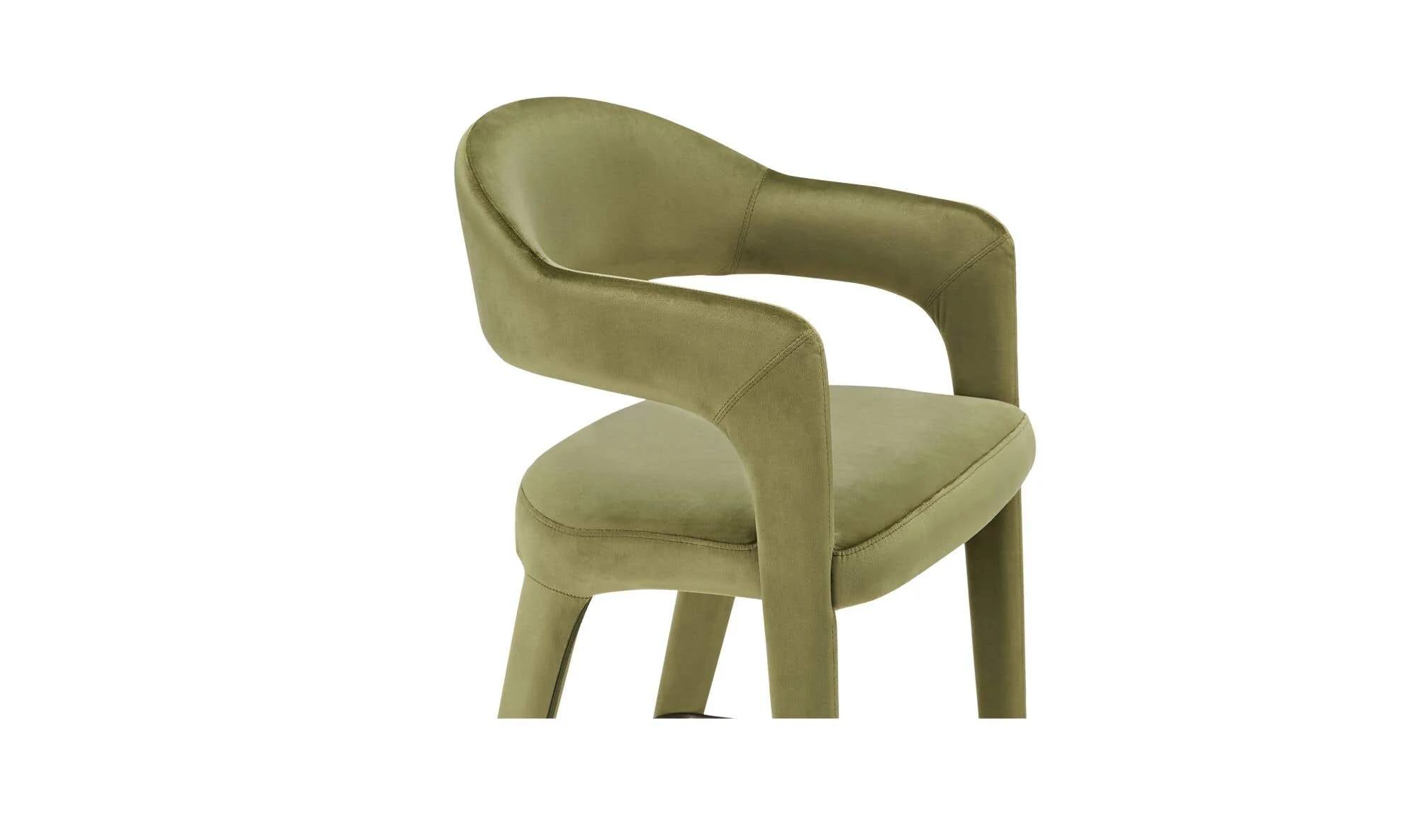 Moe's Home Martens Counter Stool Green Velvet - Image 5