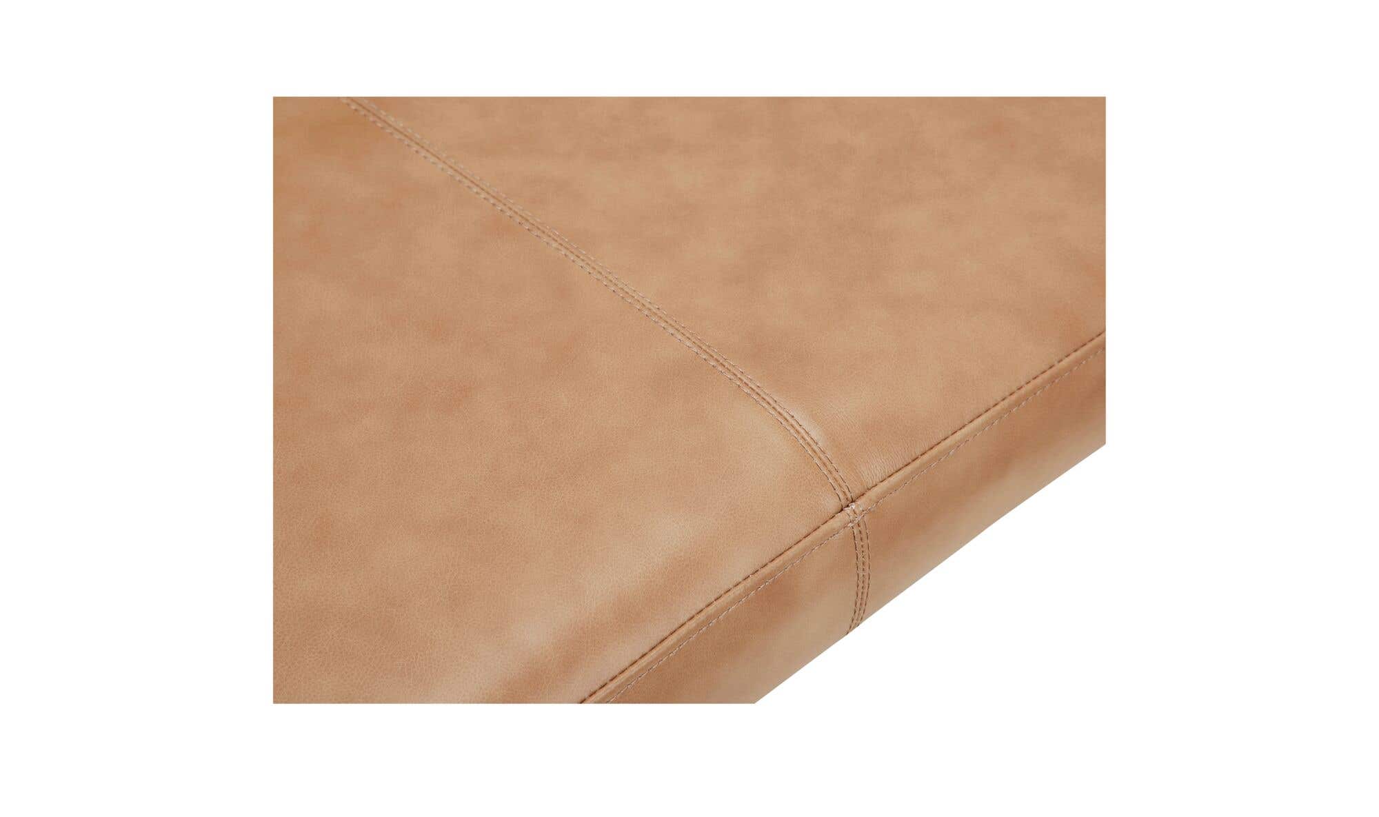 Moe's Home Martens Dining Bench Tan Leather - Image 4