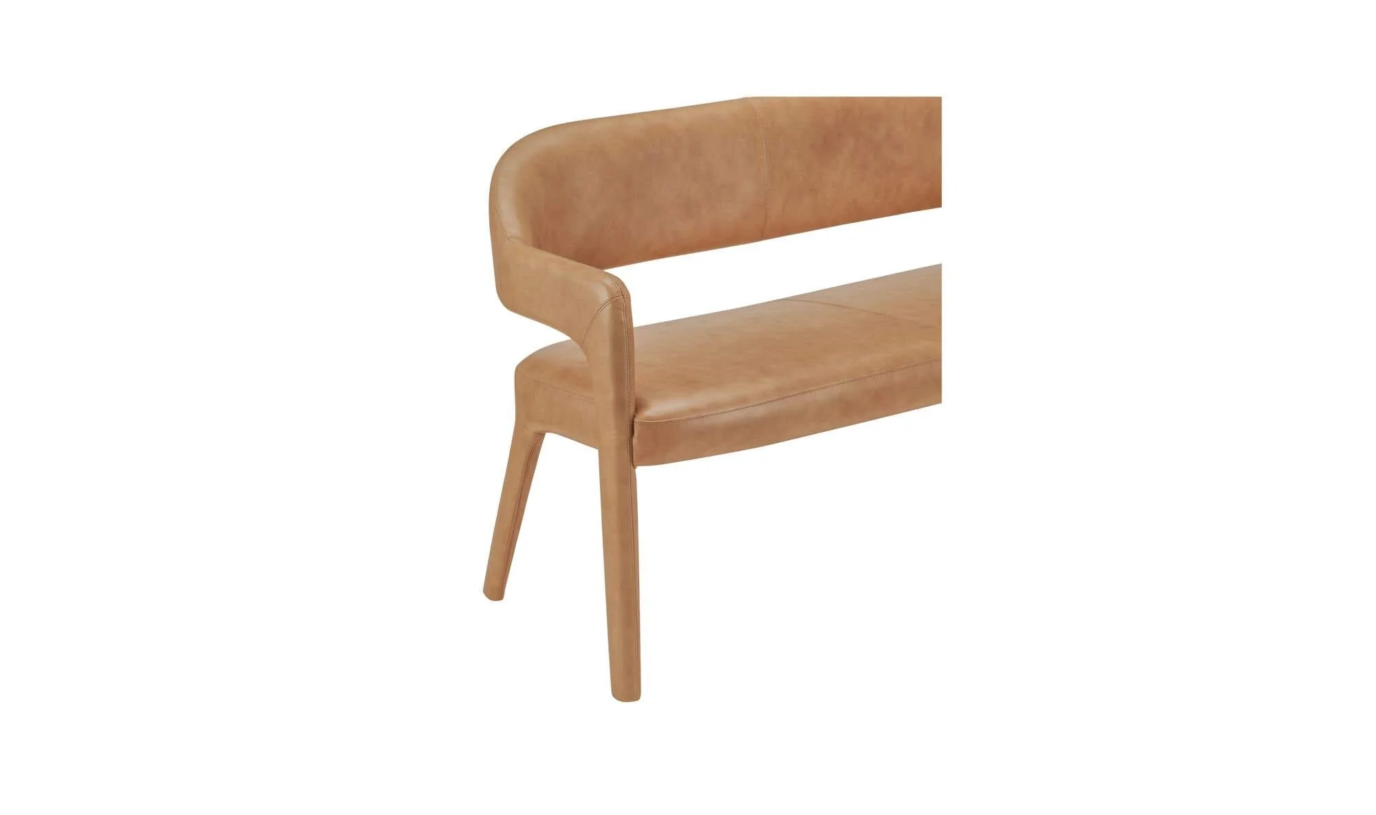 Moe's Home Martens Dining Bench Tan Leather - Image 5