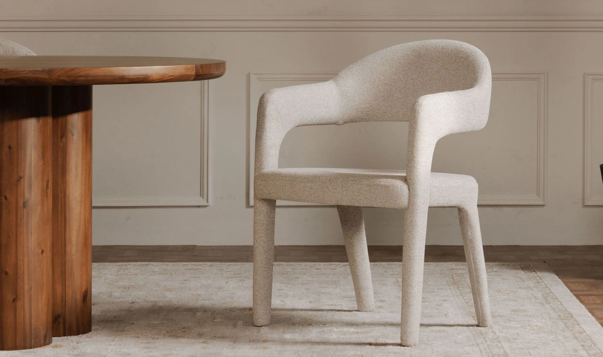 Moe's Home Martens Dining Chair Beige - Image 2