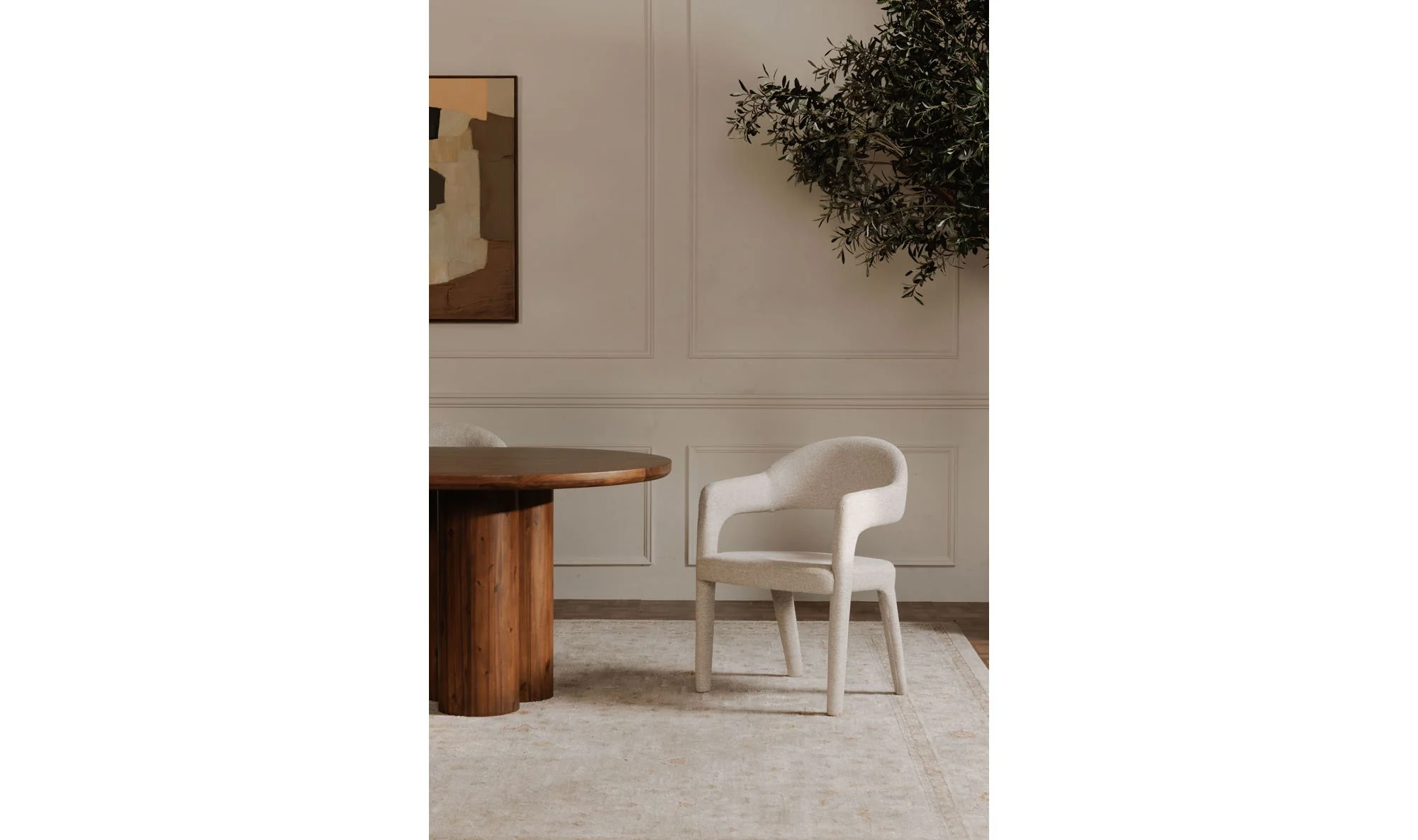 Moe's Home Martens Dining Chair Beige - Image 3