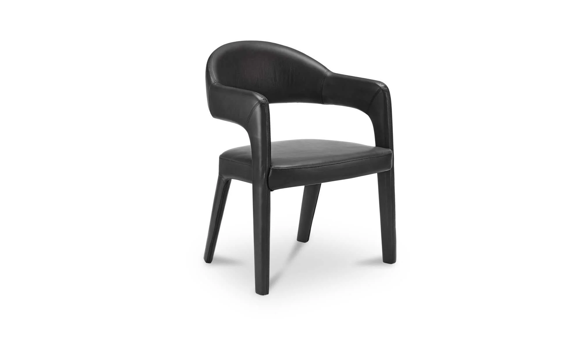 Moe's Home Martens Dining Chair Black Leather - Image 3
