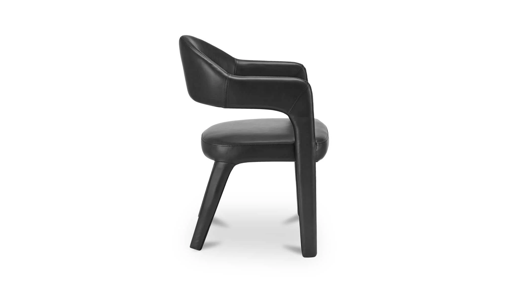 Moe's Home Martens Dining Chair Black Leather - Image 4