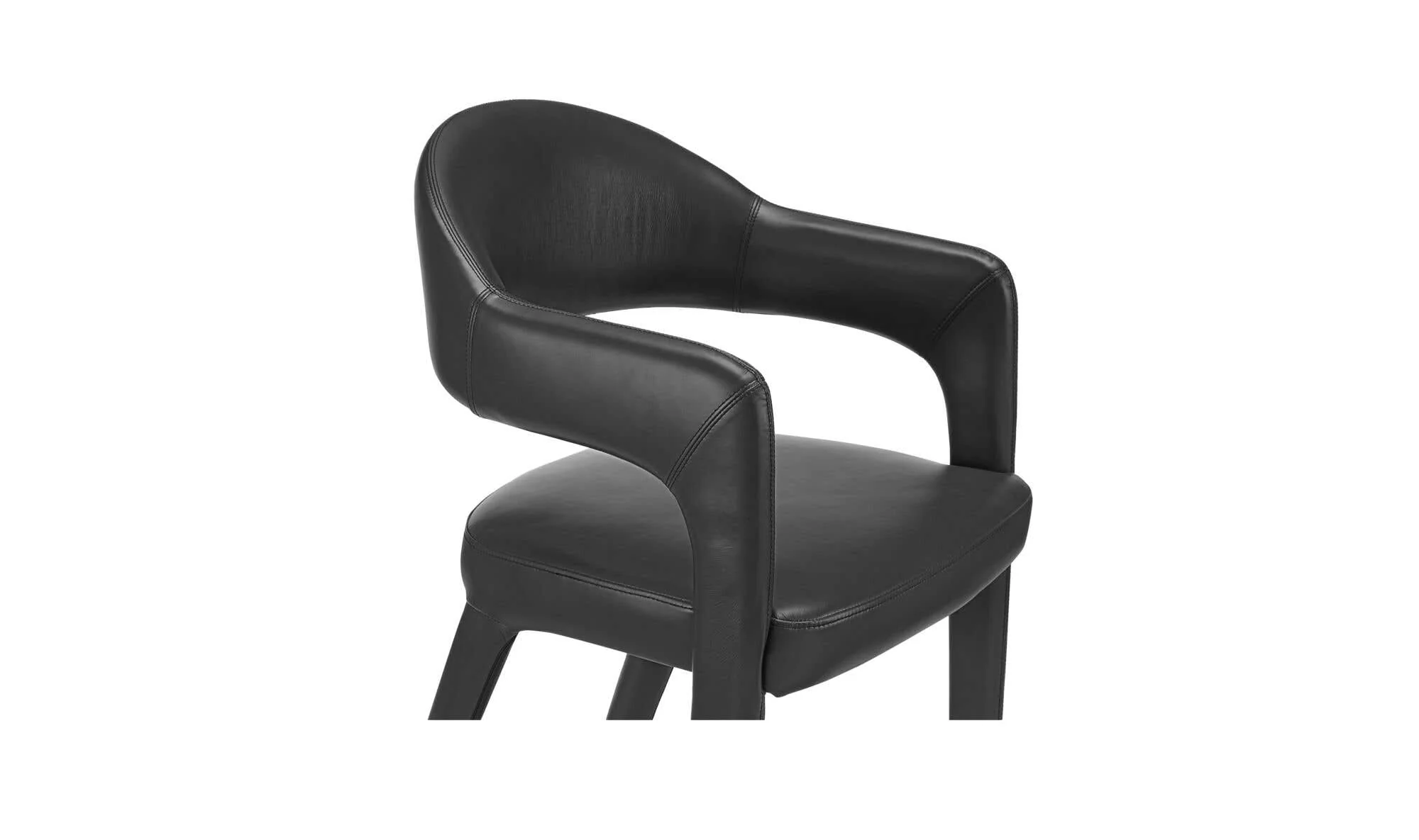 Moe's Home Martens Dining Chair Black Leather - Image 6