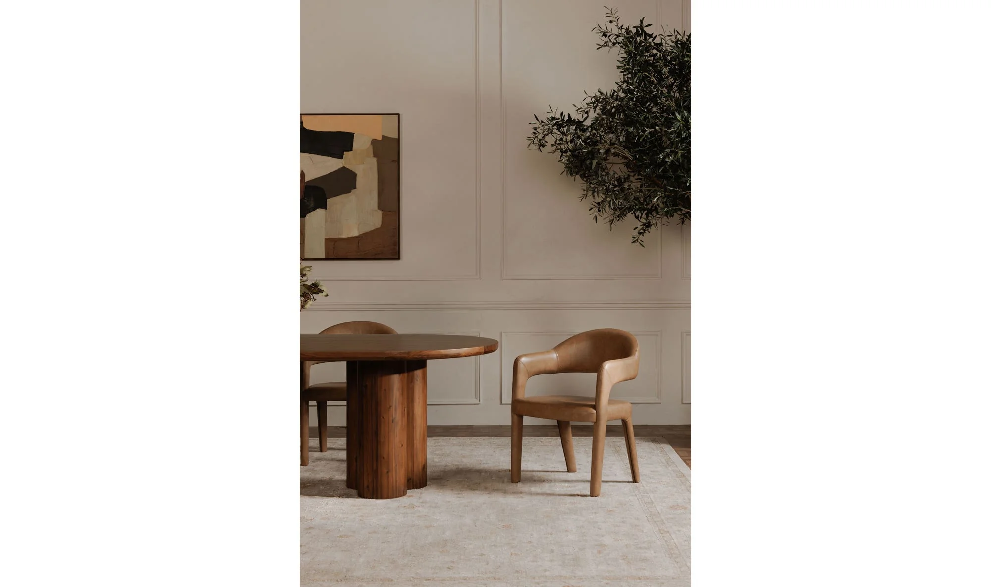 Moe's Home Martens Dining Chair Brown Leather - Image 3