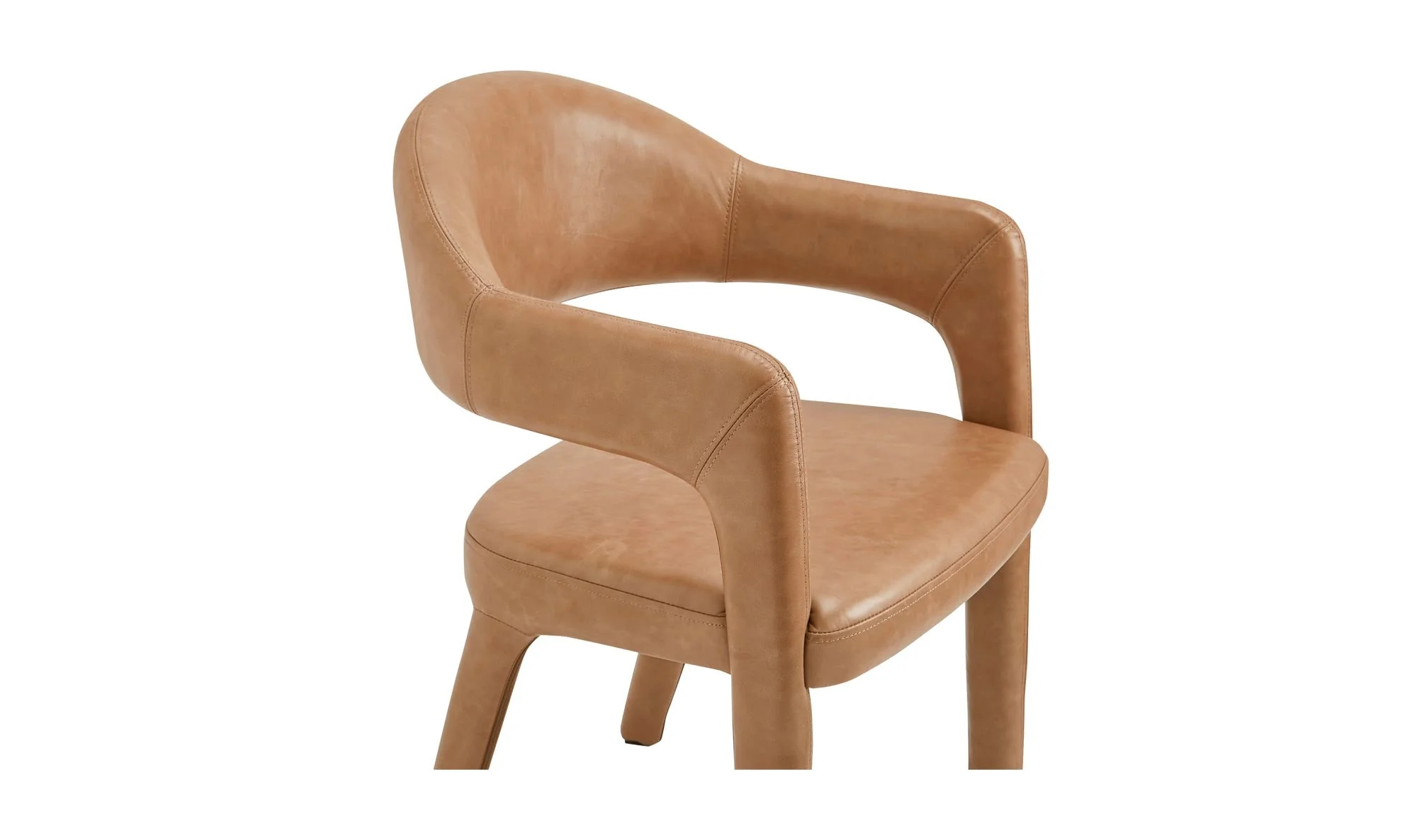 Moe's Home Martens Dining Chair Brown Leather - Image 4