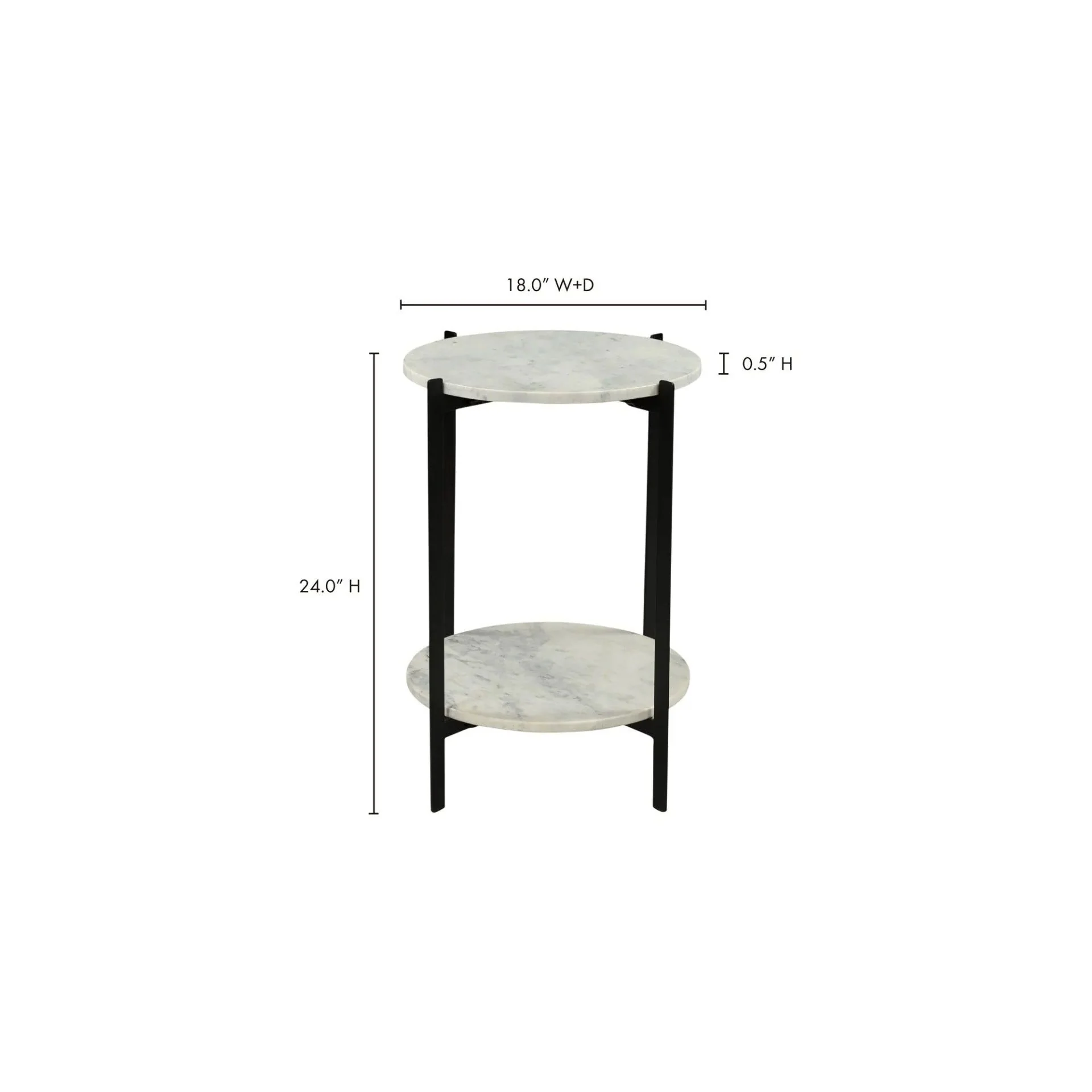 Moe's Home Collection Melanie White Accent Table - Image 6