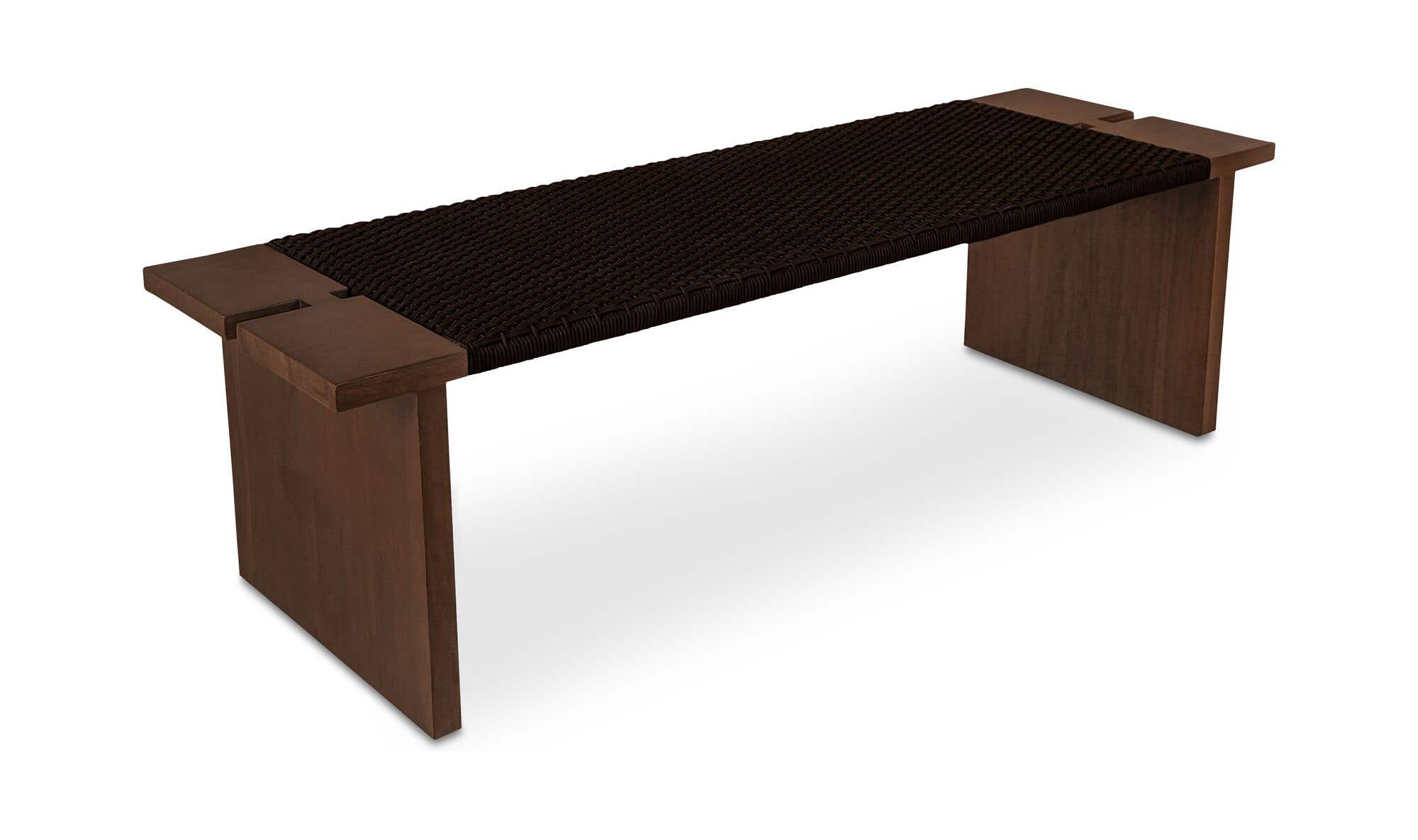 Moe's Home Merritt Outdoor Bench Dark Brown - Image 5