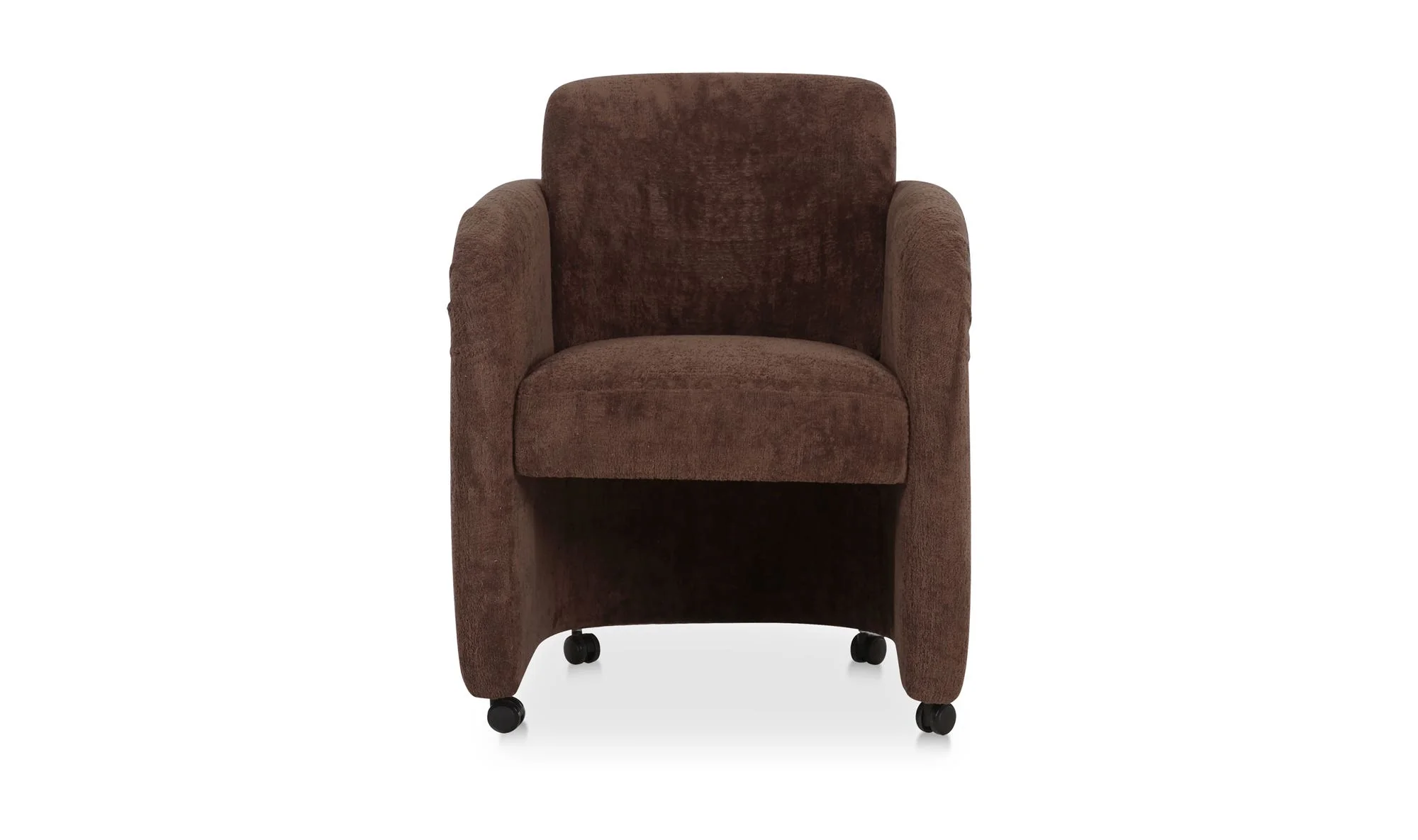 Moe's Home Mesto Rolling Dining Chair Dark Brown