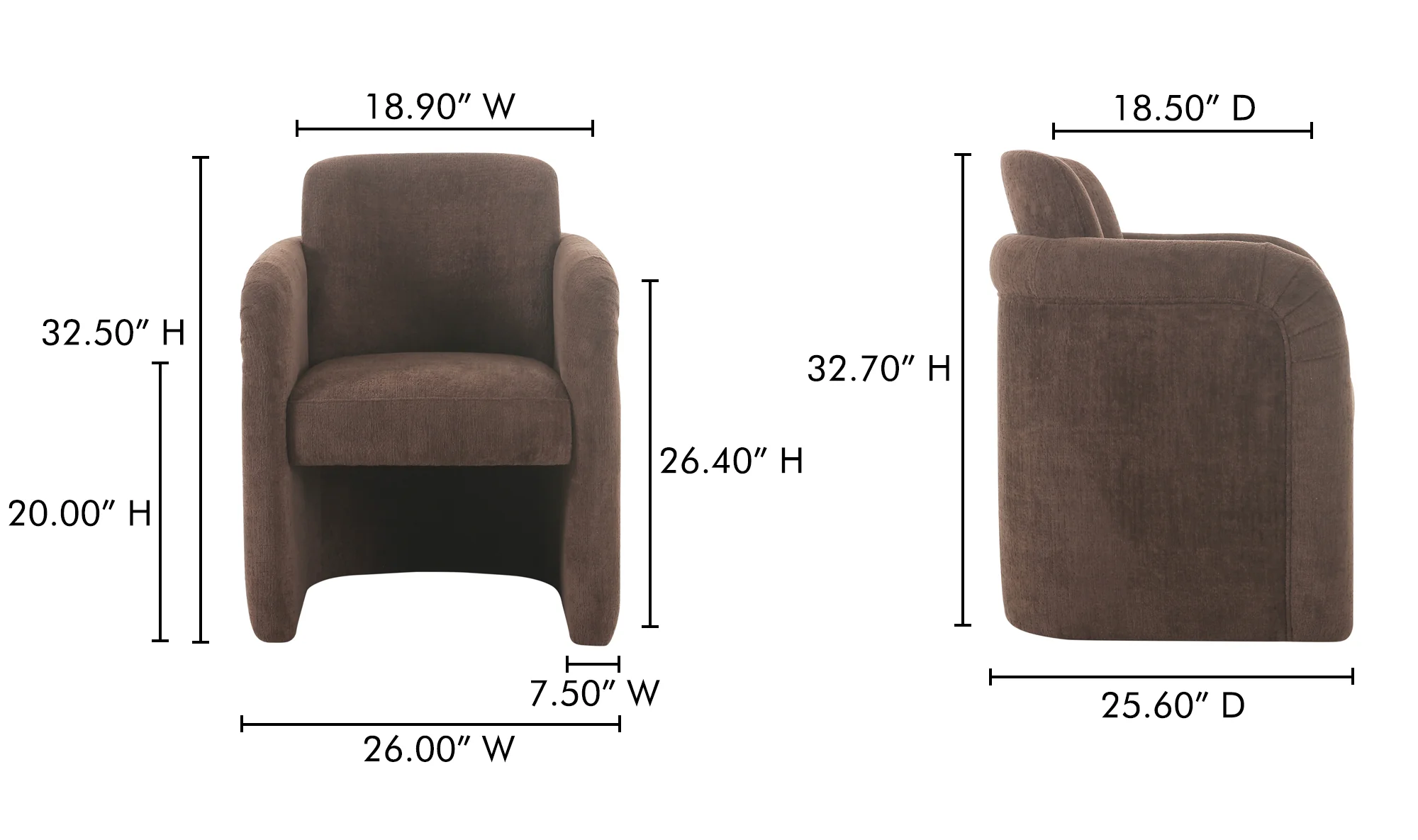 Moe's Home Mesto Rolling Dining Chair Dark Brown - Image 11