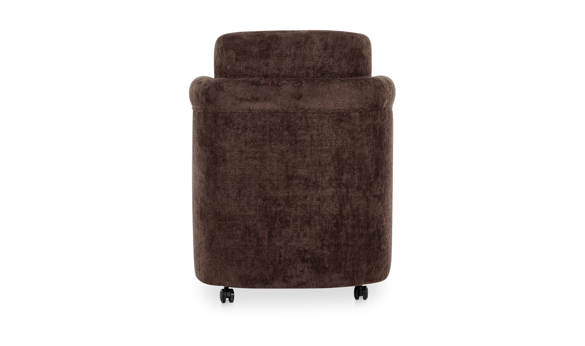 Moe's Home Mesto Rolling Dining Chair Dark Brown - Image 3