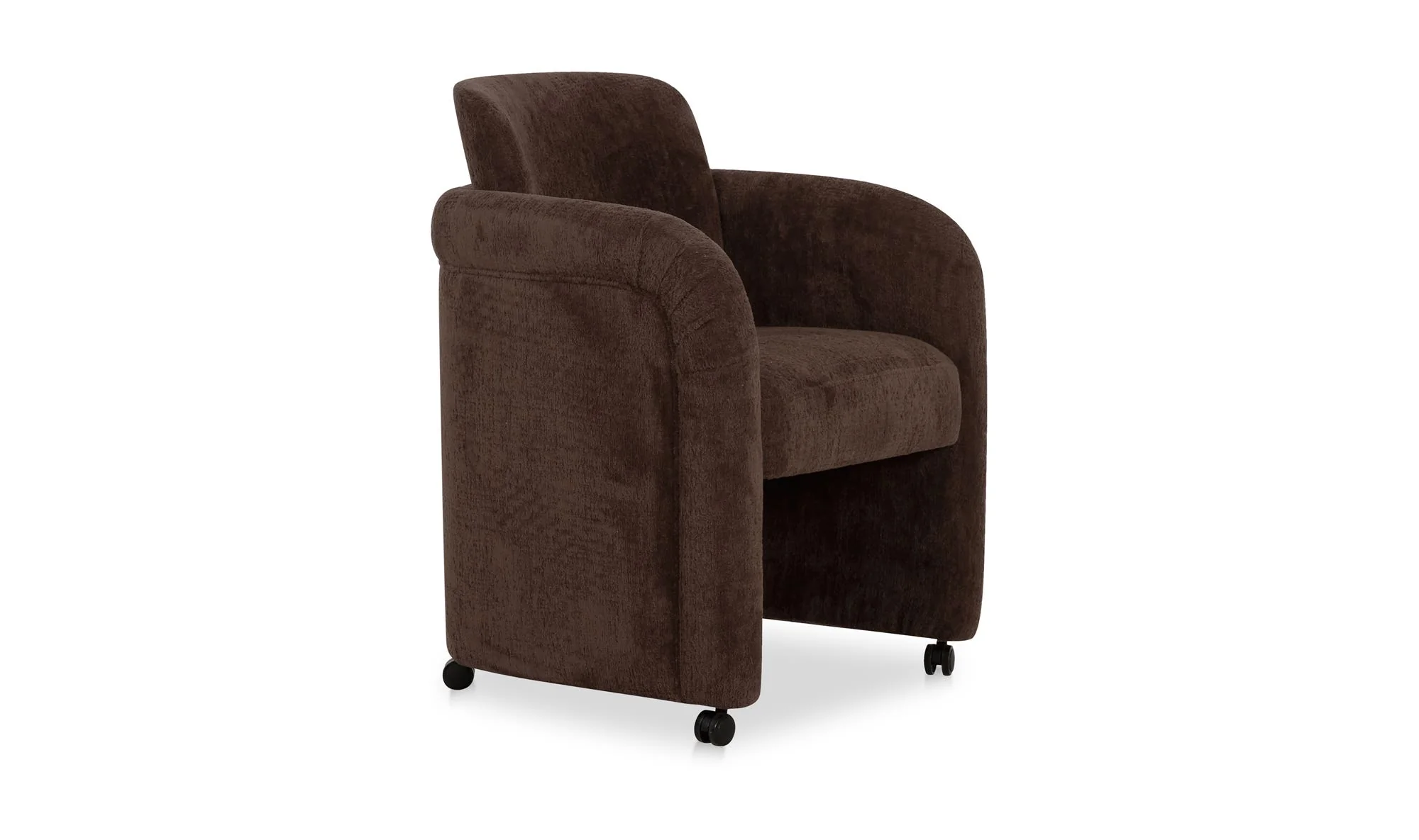 Moe's Home Mesto Rolling Dining Chair Dark Brown - Image 8