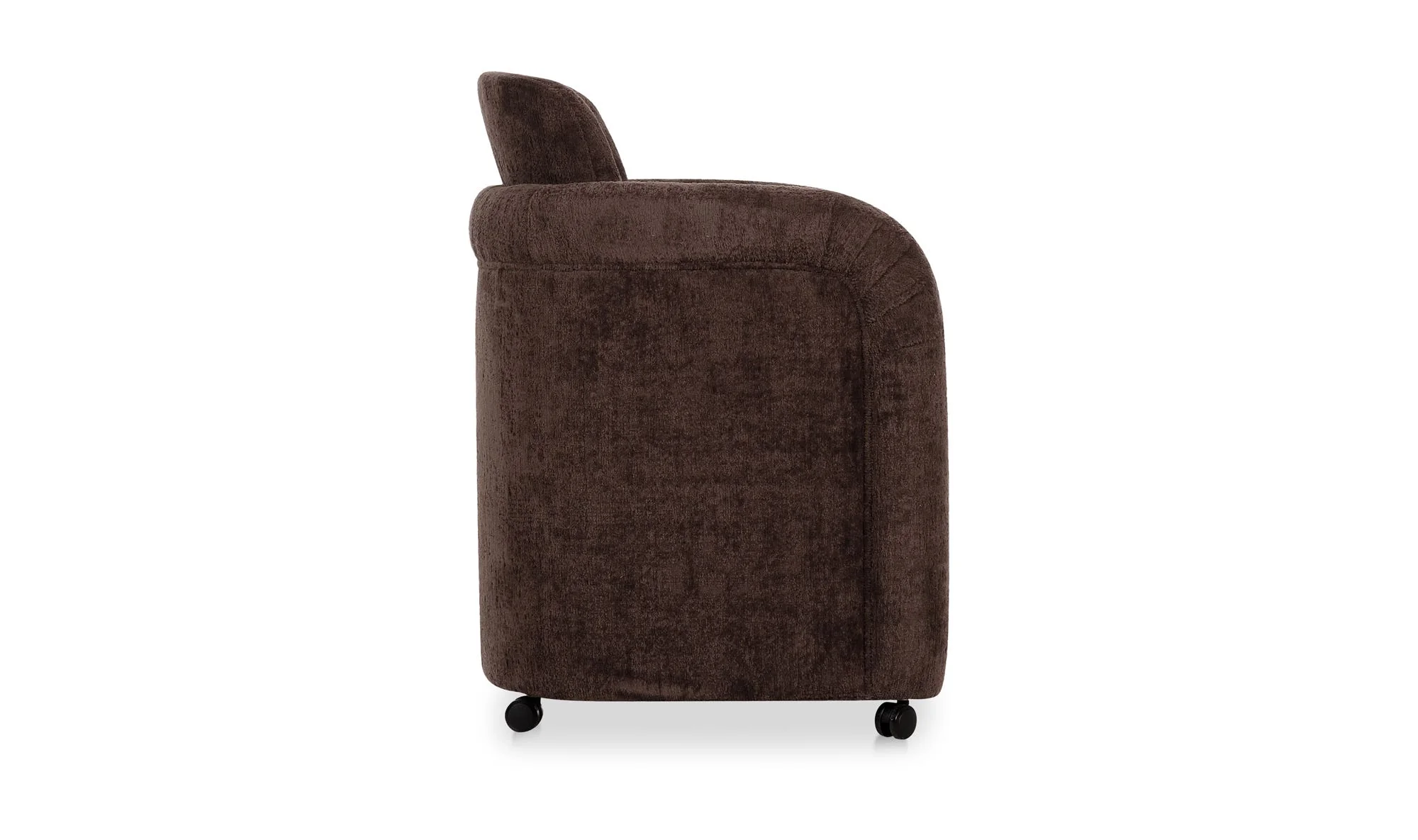 Moe's Home Mesto Rolling Dining Chair Dark Brown - Image 9