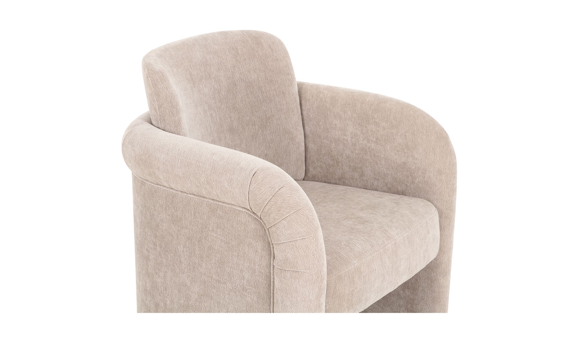 Moe's Home Mesto Rolling Dining Chair Taupe - Image 5