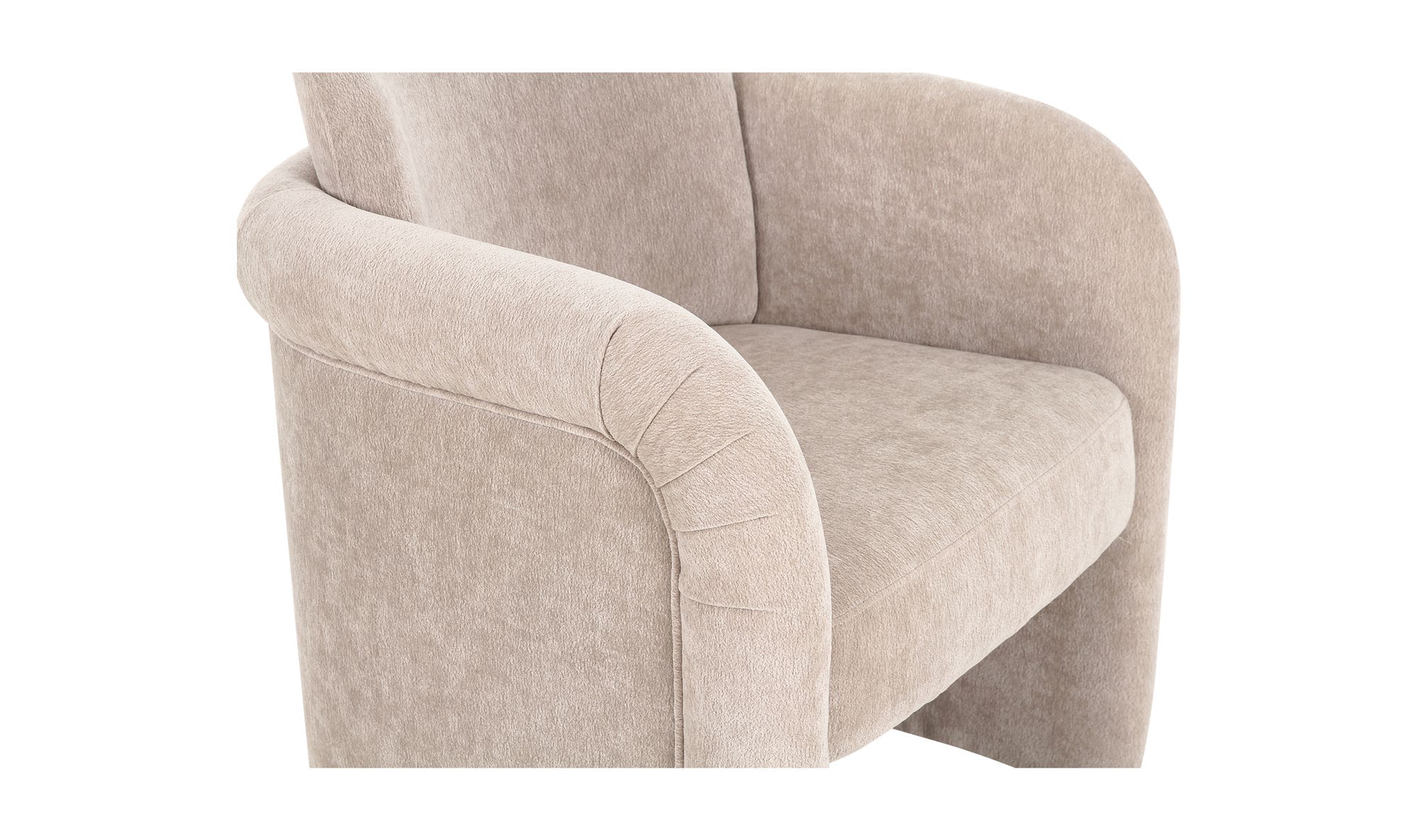 Moe's Home Mesto Rolling Dining Chair Taupe - Image 7