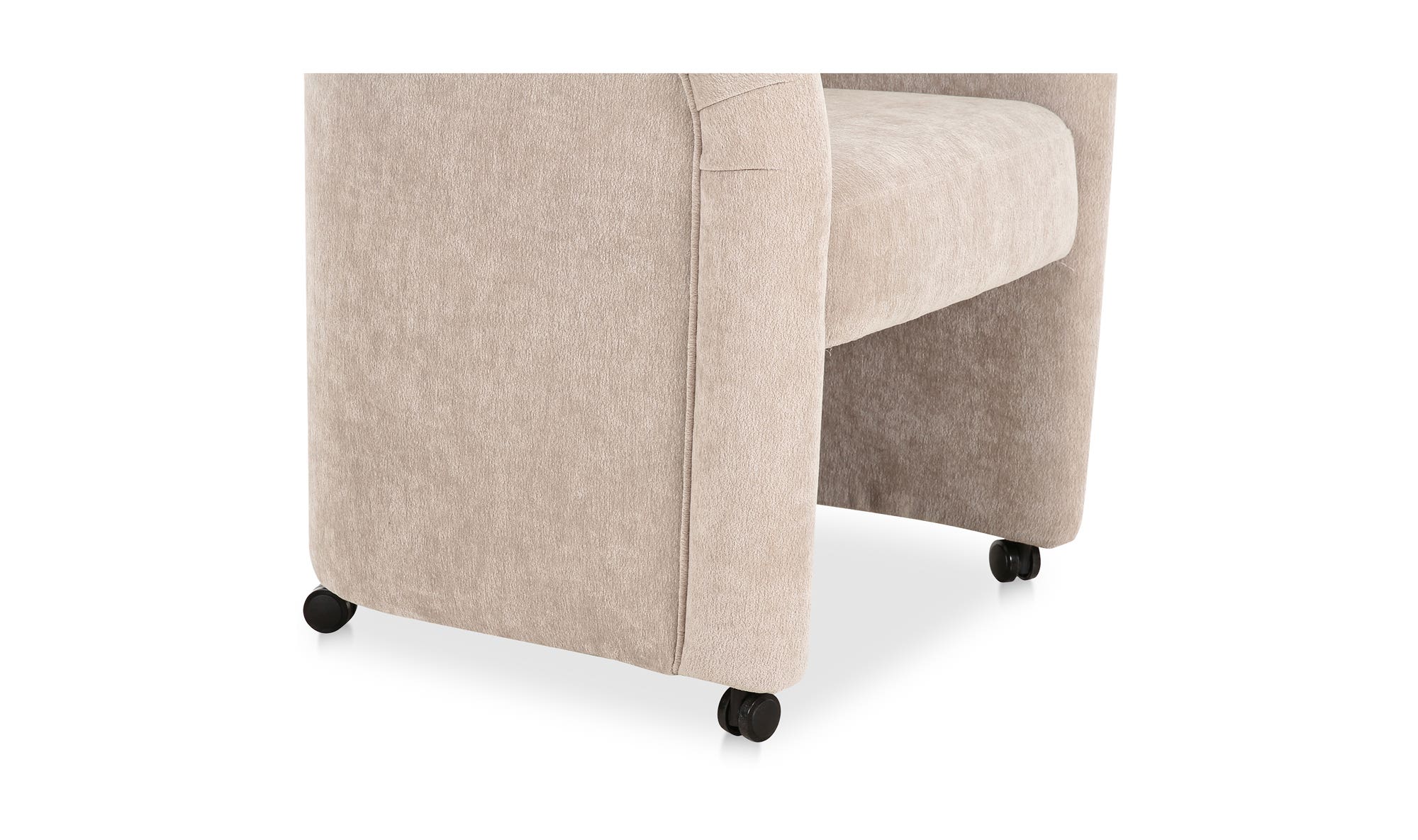 Moe's Home Mesto Rolling Dining Chair Taupe - Image 8