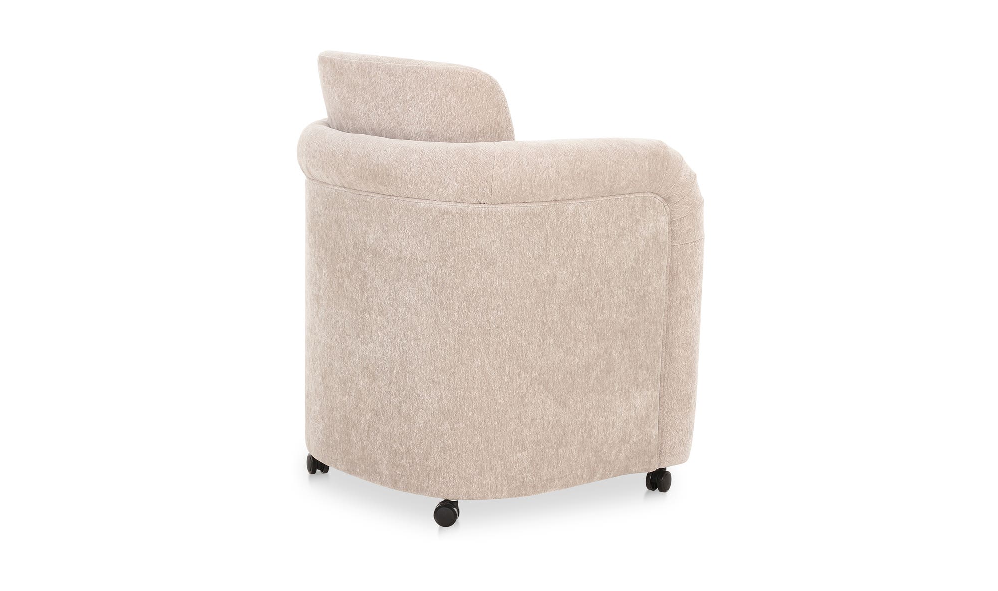 Moe's Home Mesto Rolling Dining Chair Taupe - Image 9