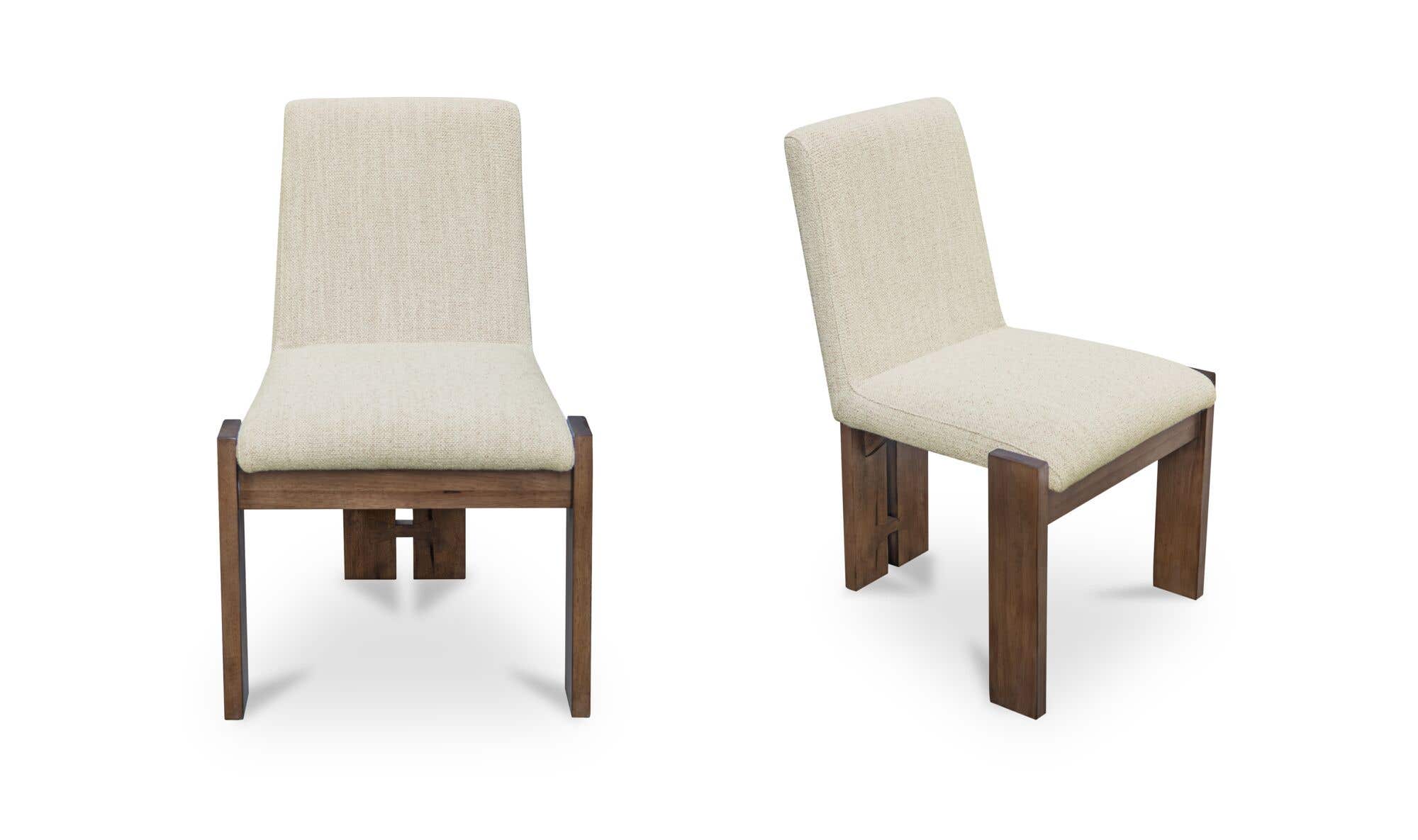 Moe's Home Mia Dining Chair Beige-Set of Two