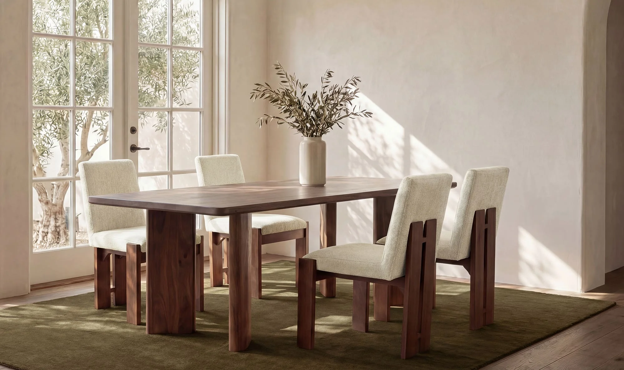 Moe's Home Mia Dining Chair Beige-Set of Two - Image 2