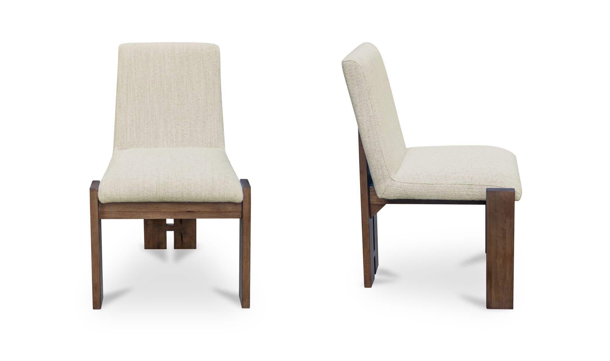 Moe's Home Mia Dining Chair Beige-Set of Two - Image 3