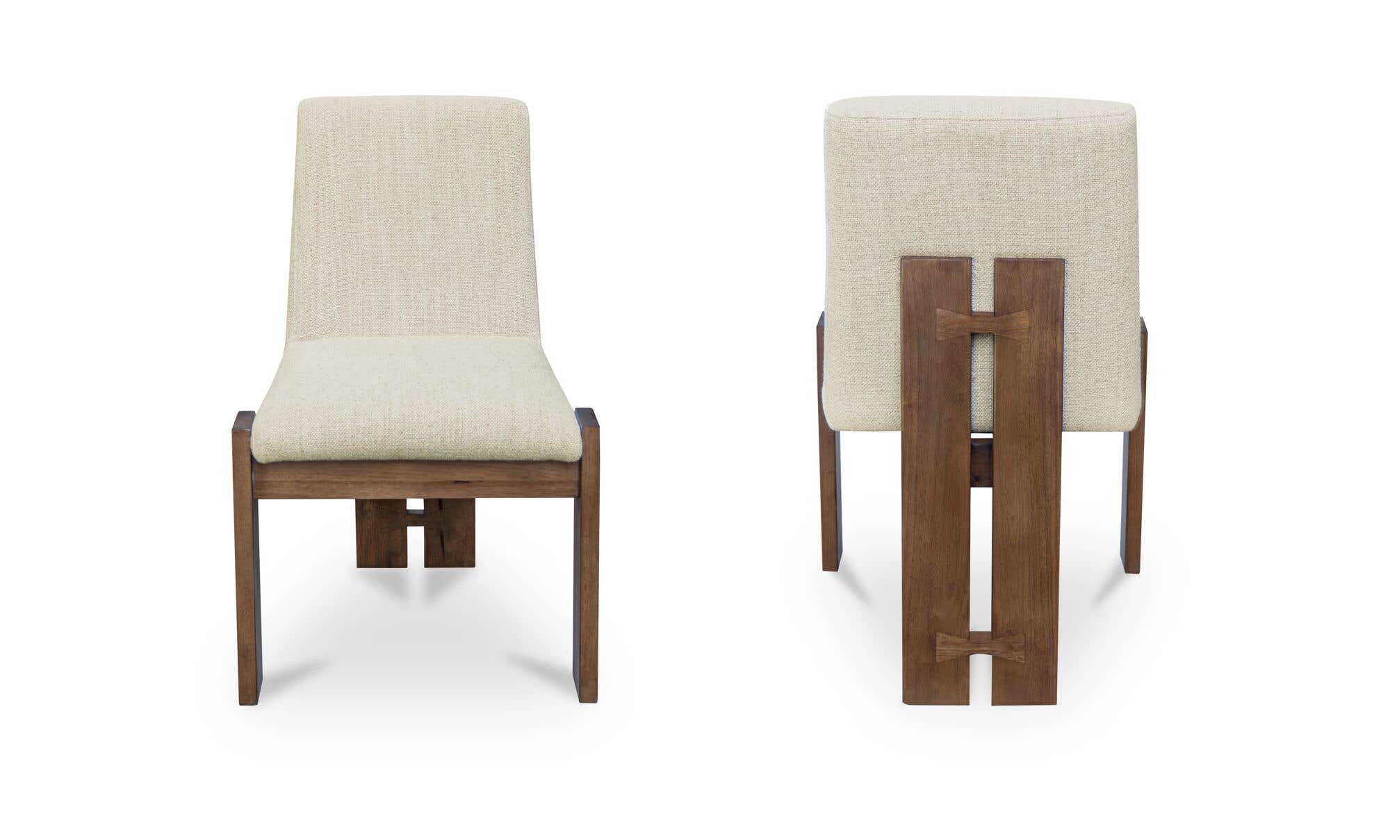 Moe's Home Mia Dining Chair Beige-Set of Two - Image 4