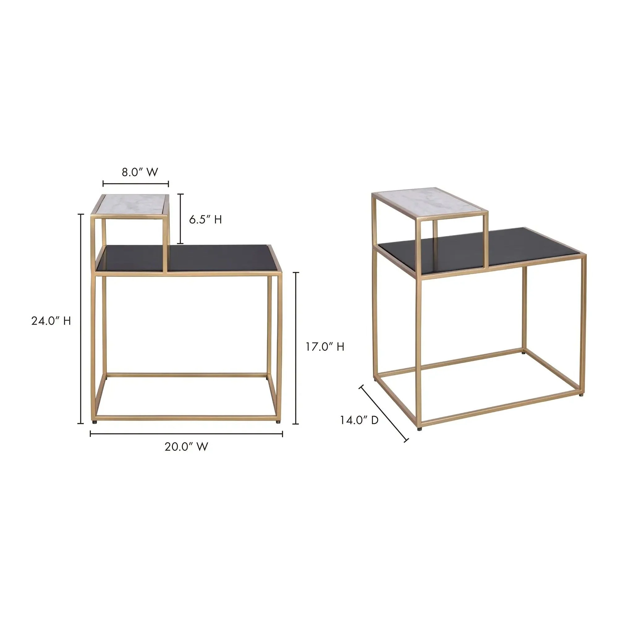 Moe's Home Collection Mies Gold Side Table - Image 5